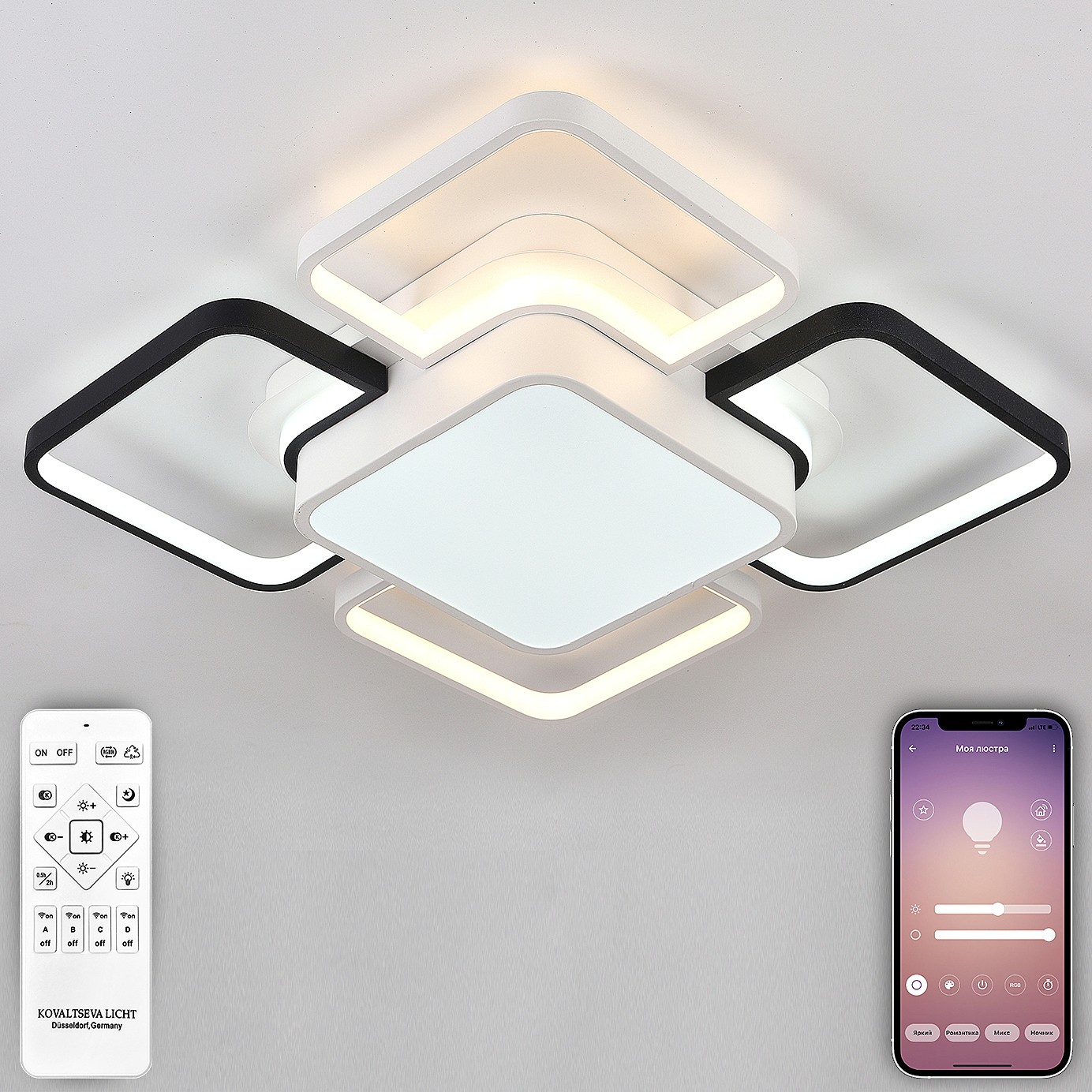 Потолочная светодиодная люстра LED Natali Kovaltseva 81038/8C