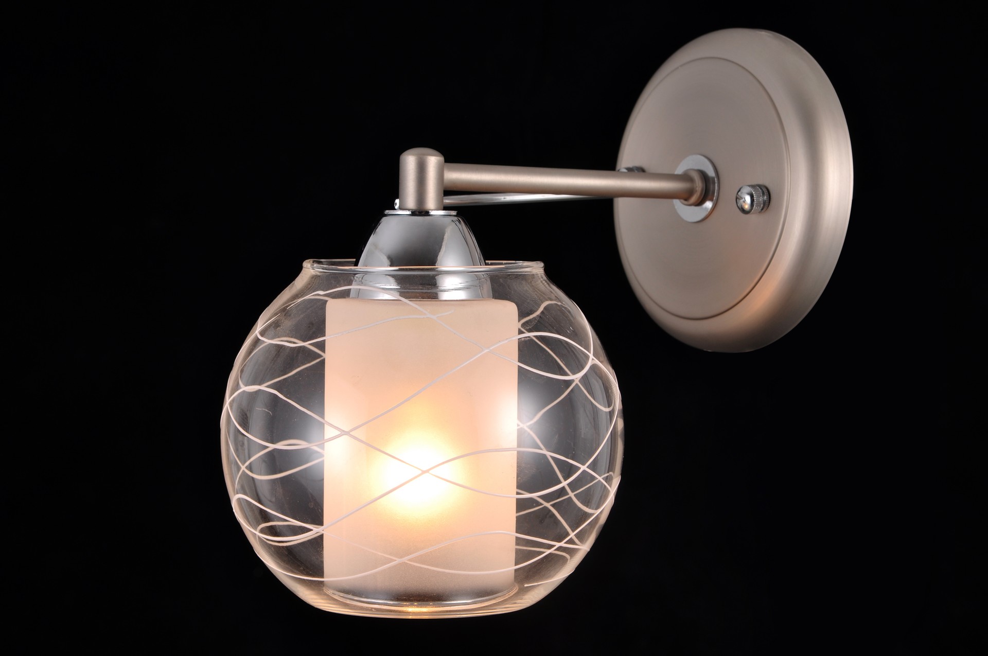 Настенное бра Natali Kovaltseva Twin TWIN 75089/1W NICKEL, CHROME