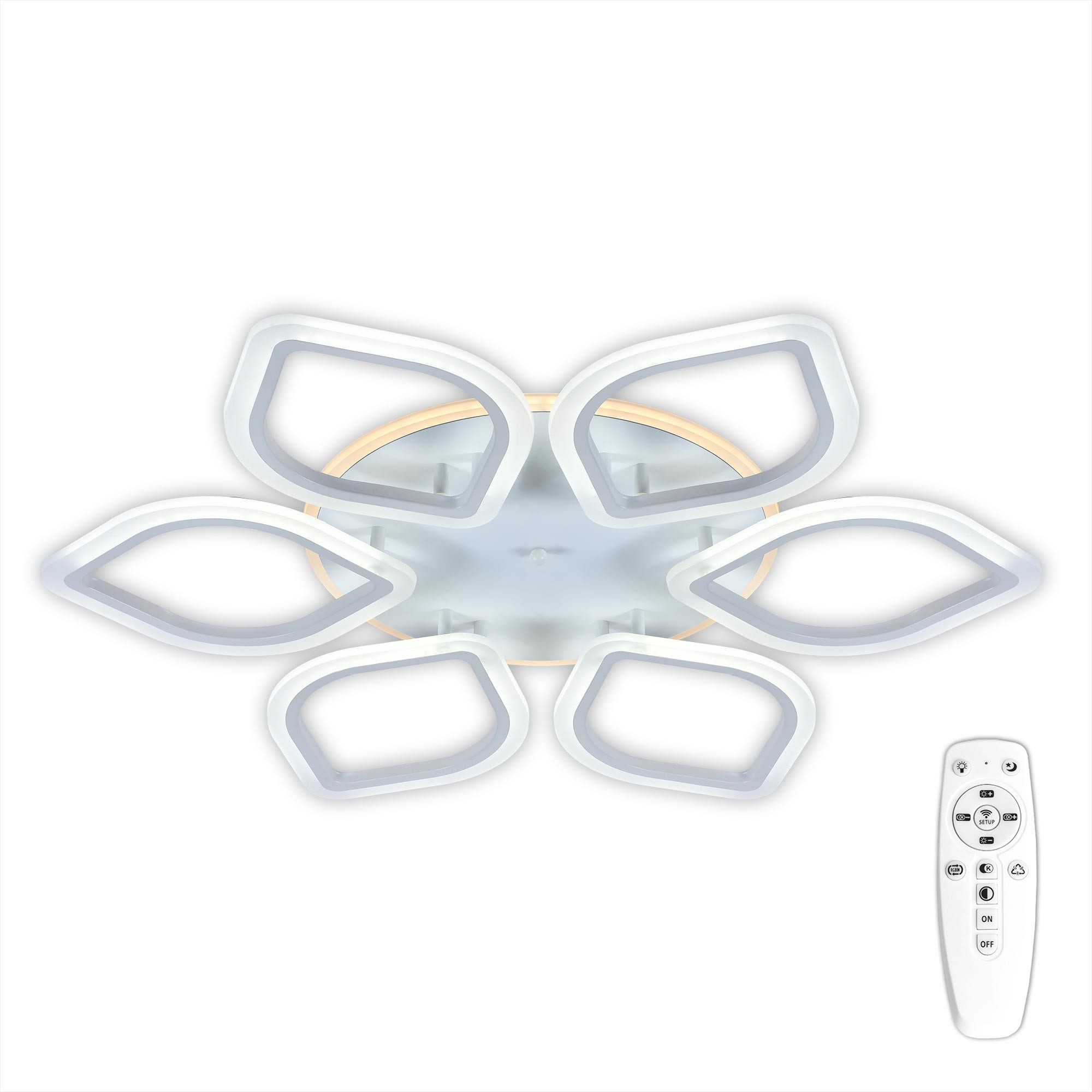 Потолочная люстра с пультом Ромби Citilux CL236160RE