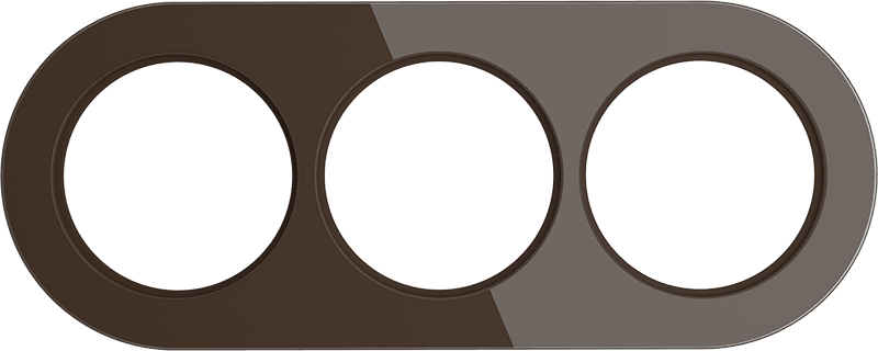 Werkel WL21-frame-03/ Рамка на 3 поста (Коричневый)