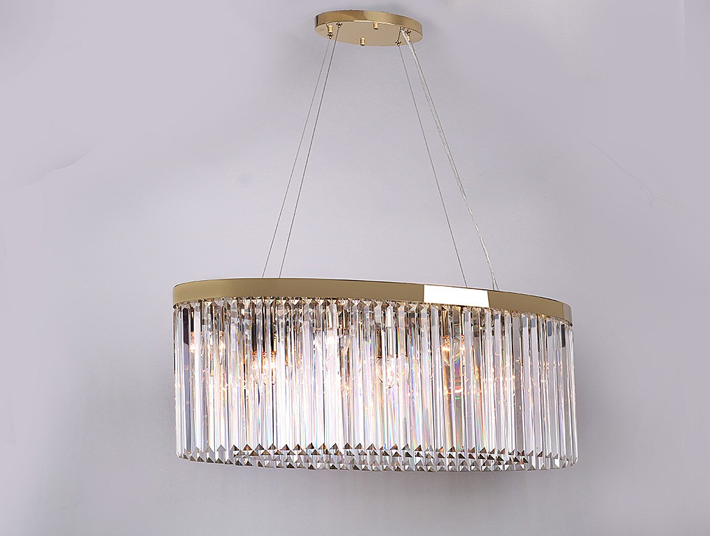 Подвесная хрустальная люстра 10110 Newport 10119+3/S gold