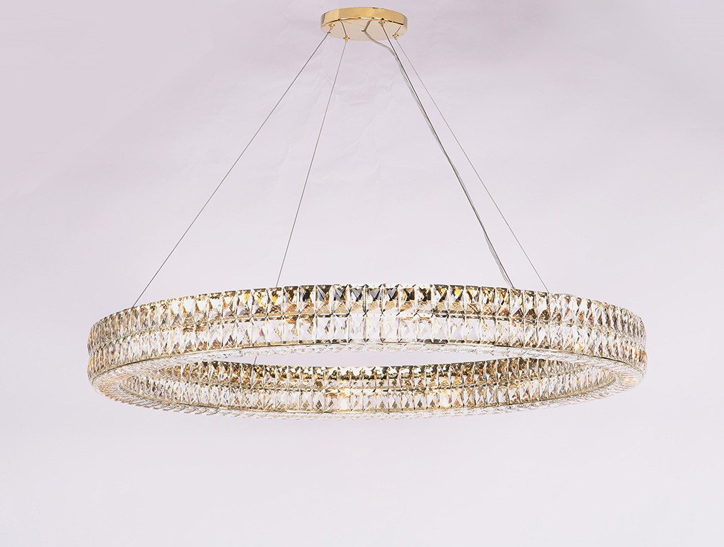 Подвесная хрустальная люстра 10120 Newport 10124+4/S gold