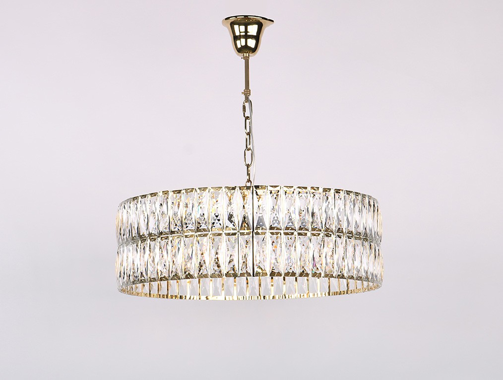 Подвесная хрустальная люстра 10120 Newport 10125+3/C gold