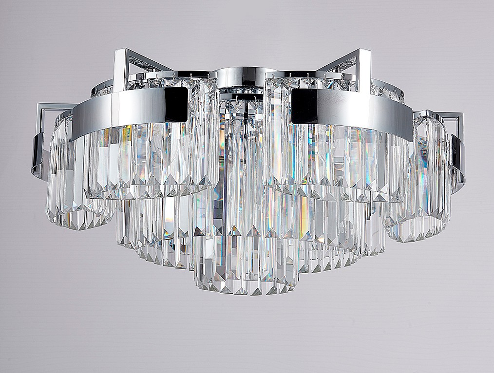 Потолочная хрустальная люстра Newport 4350 4356+3/PL chrome