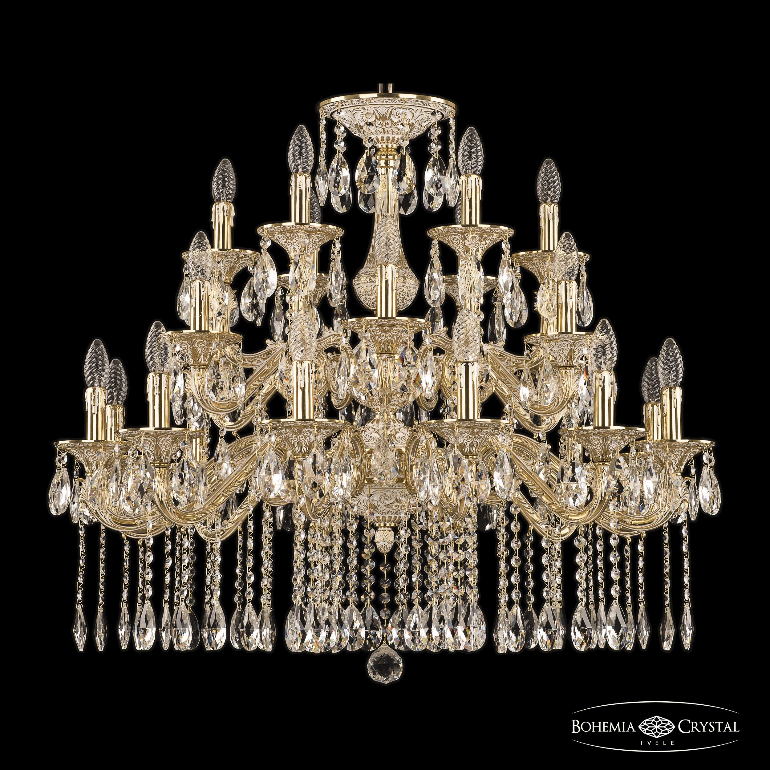 Подвесная хрустальная люстра 7102 Bohemia 71102/12+6+6/300/2d A GW