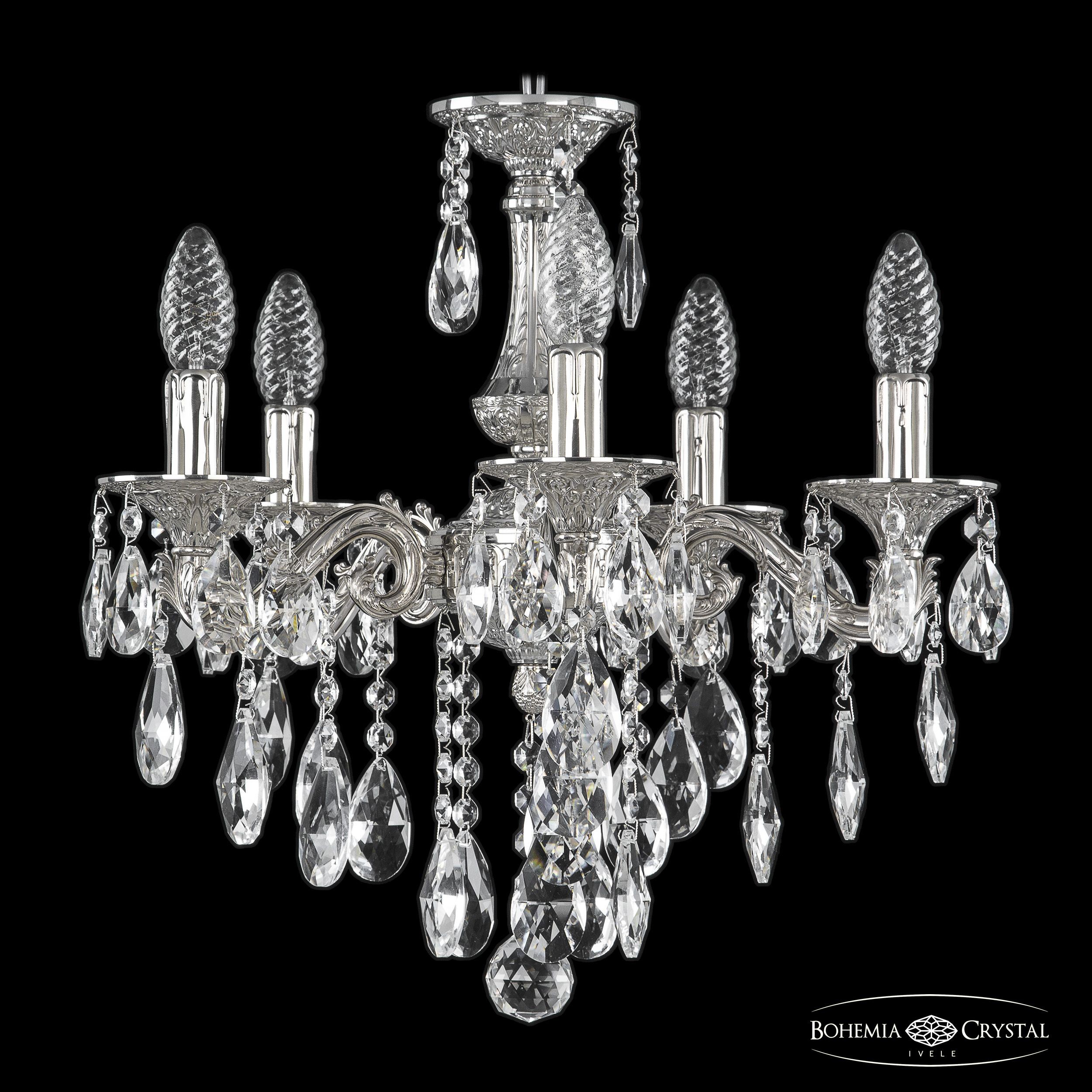Подвесная хрустальная люстра 7102 Bohemia 71102/5/125 B Ni