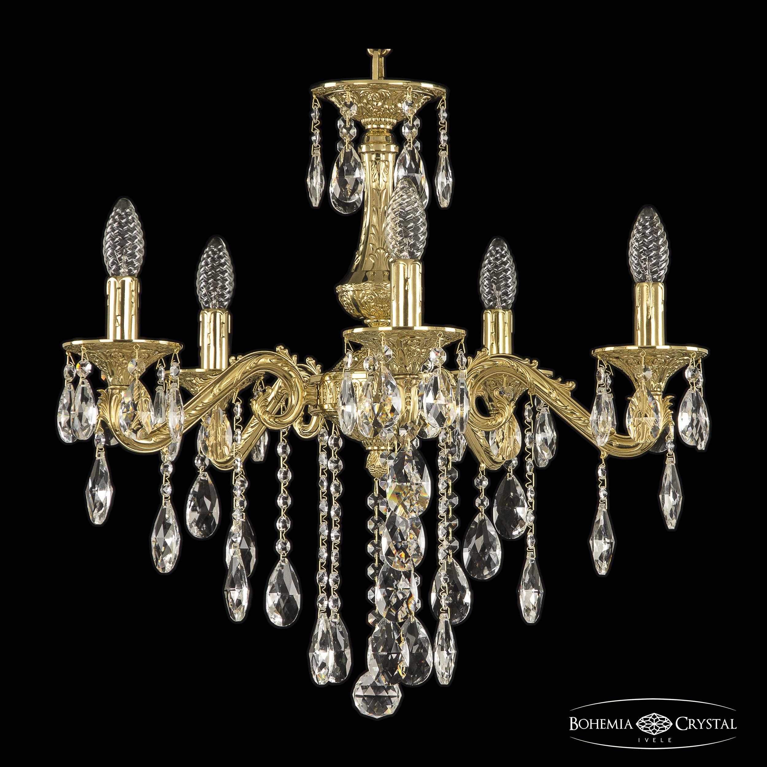 Подвесная хрустальная люстра 7102 Bohemia 71102/5/175 B G