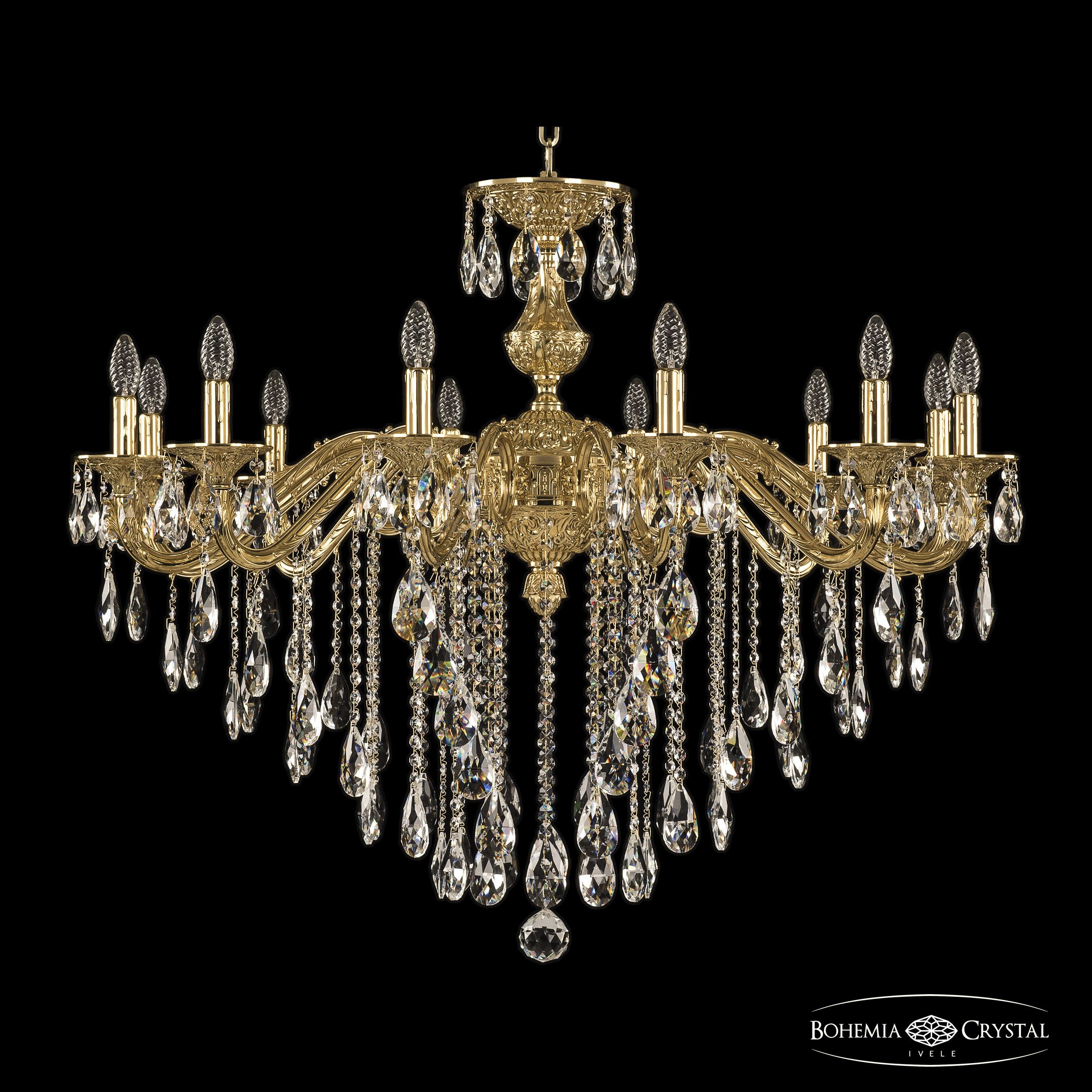 Подвесная хрустальная люстра 7102 Bohemia 71202/12/360 B G