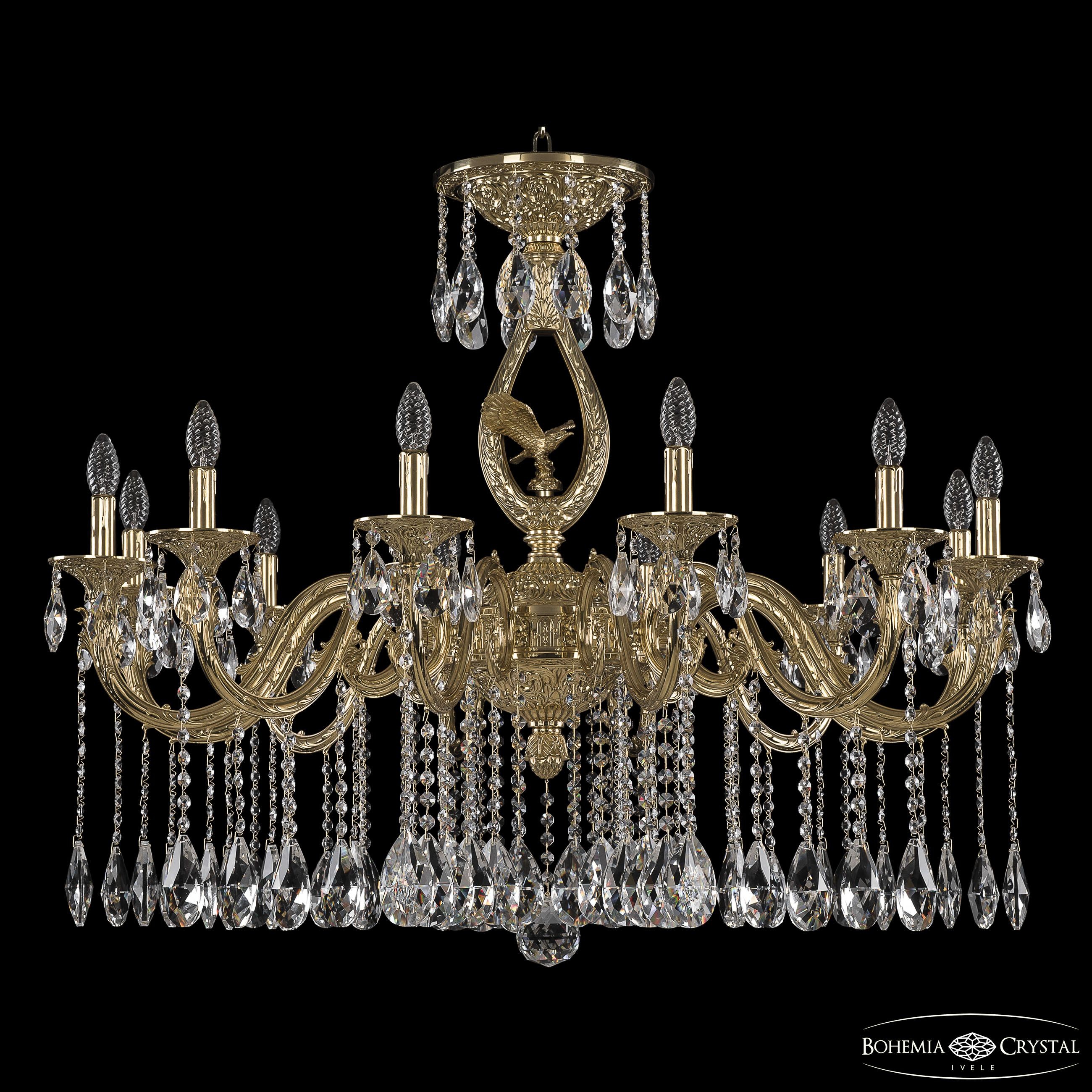 Подвесная хрустальная люстра 7101 Bohemia 71401/12/360 A G FE1S