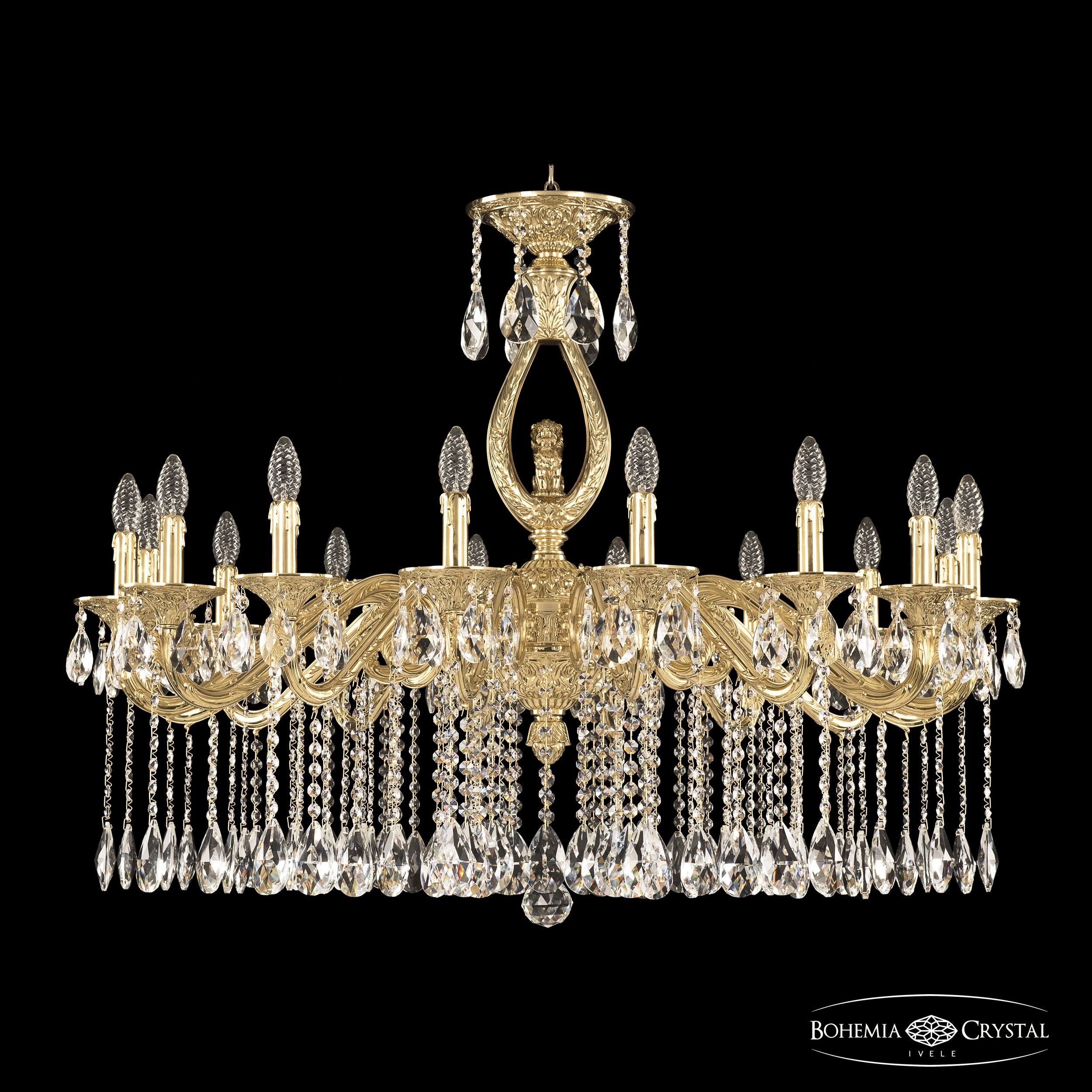 Подвесная хрустальная люстра 7102 Bohemia 71402/16/360 A G FL2M