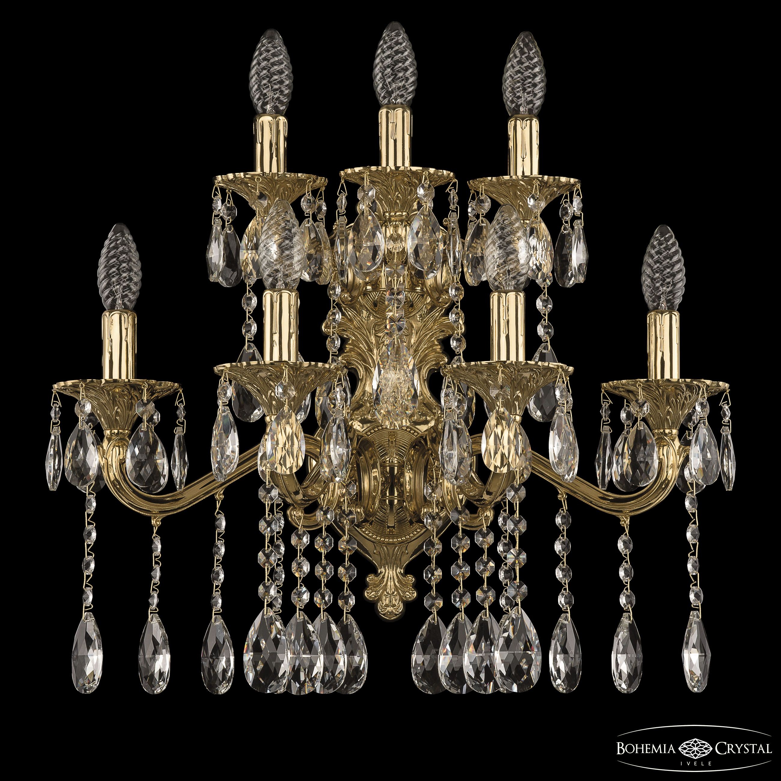 Настенное бра Bohemia 7202 7202B16/4+3/210 A G