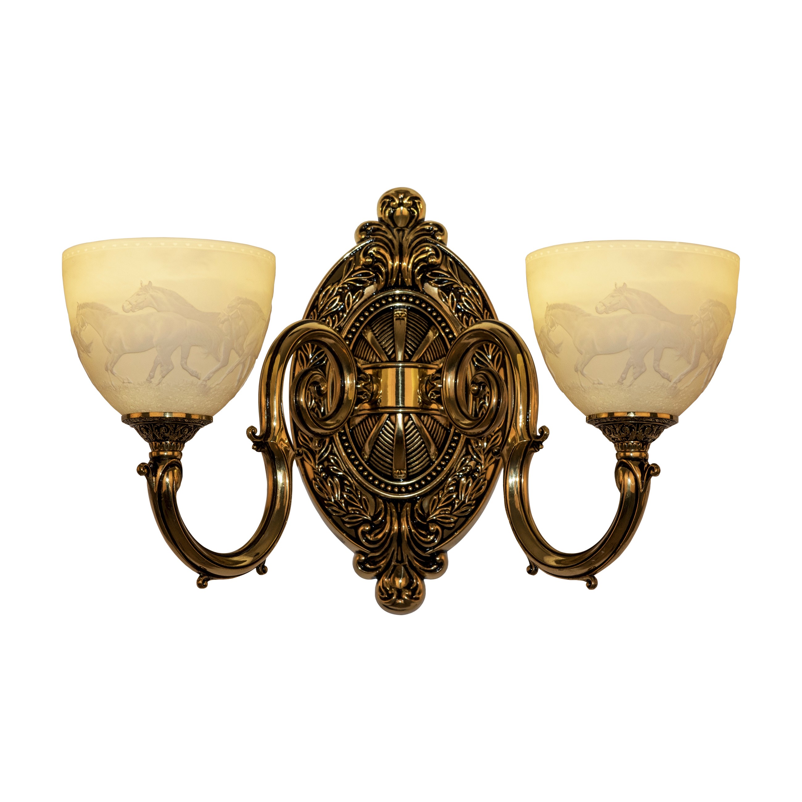 Настенное бра Bohemia 7203 7203B12/2/210 GB P1 U Horse