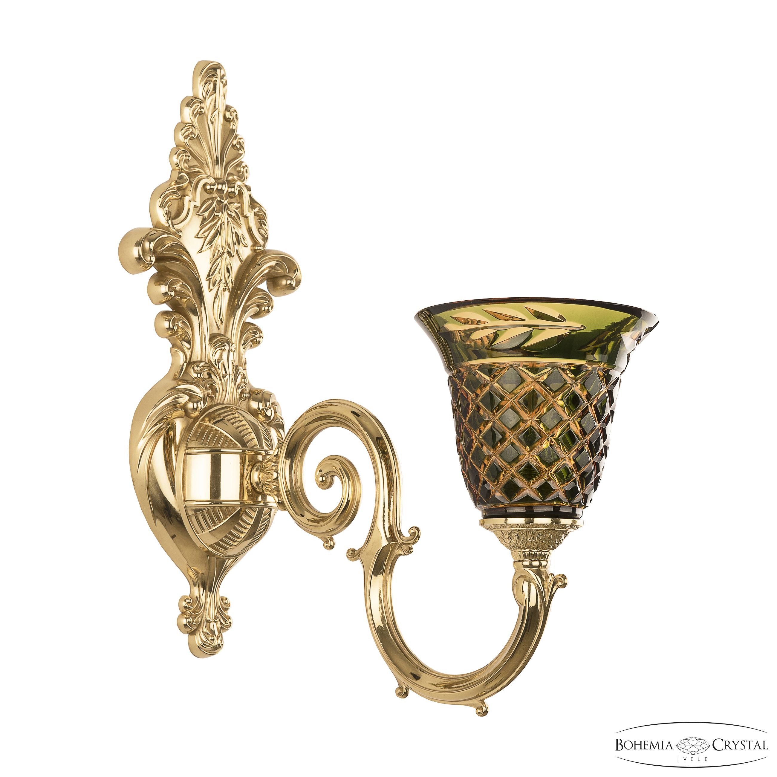 Настенное бра Bohemia 7203 7203B15/1/210 G P2 U Amber-Green/H-1J