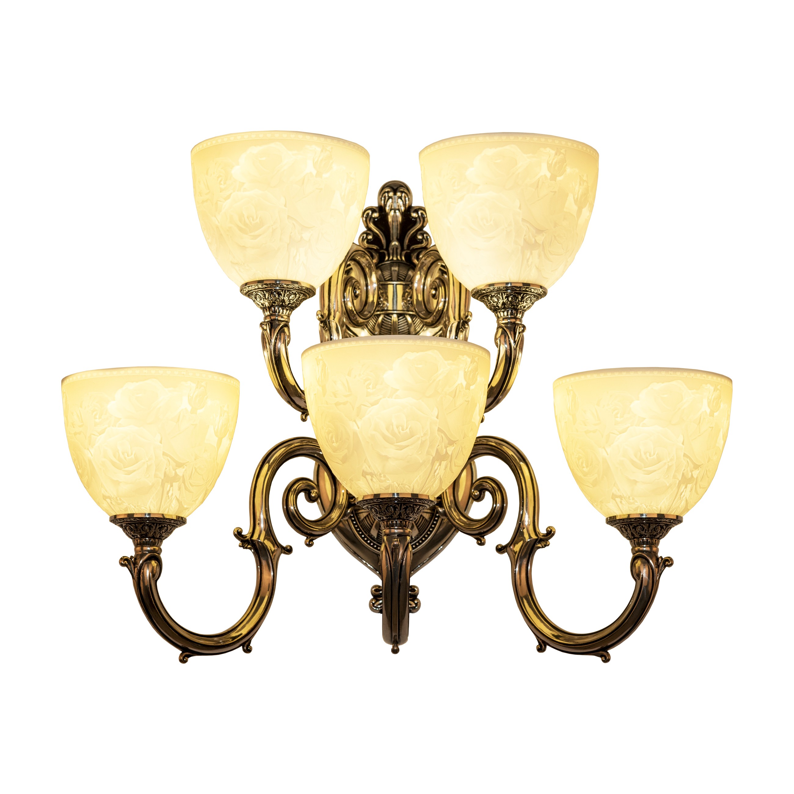 Настенное бра Bohemia 7203 7203B16/3+2/210 NB P1 U Rose