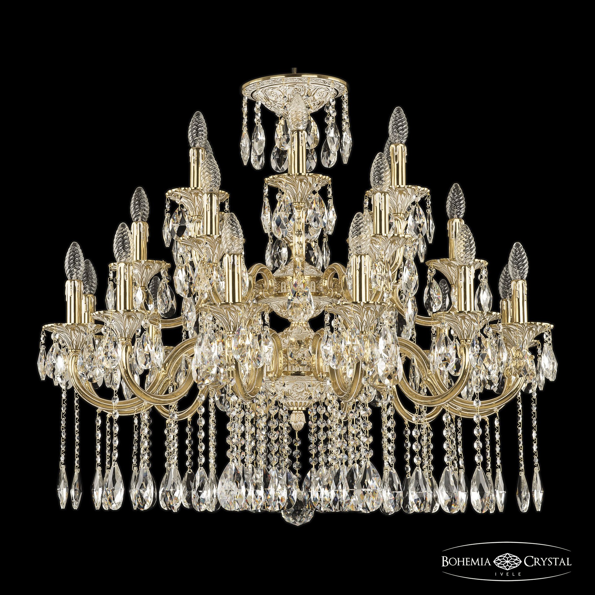 Подвесная хрустальная люстра 7201 Bohemia 72101/12+6+6/300/2d A GW
