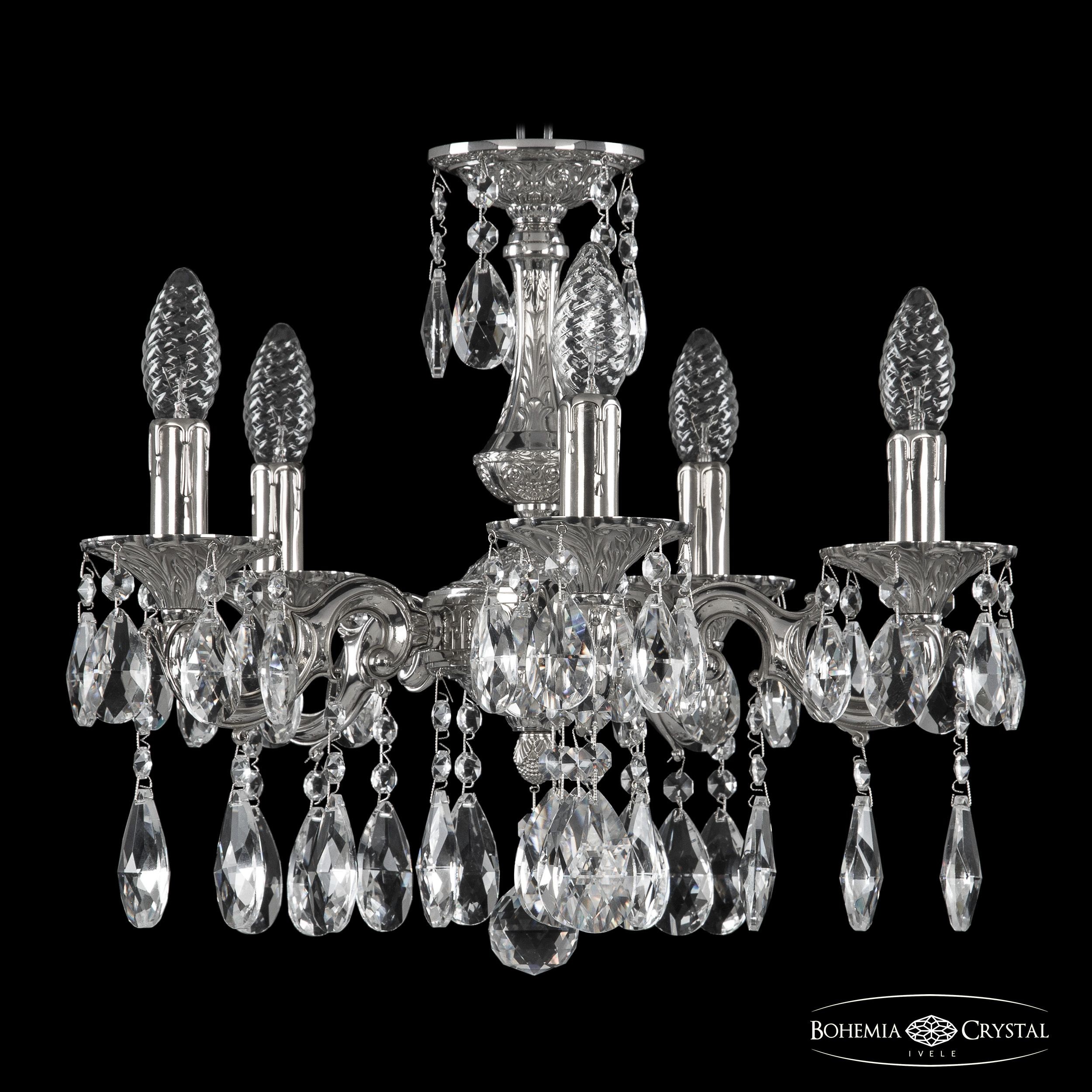 Подвесная хрустальная люстра 7201 Bohemia 72101/5/125 A Ni