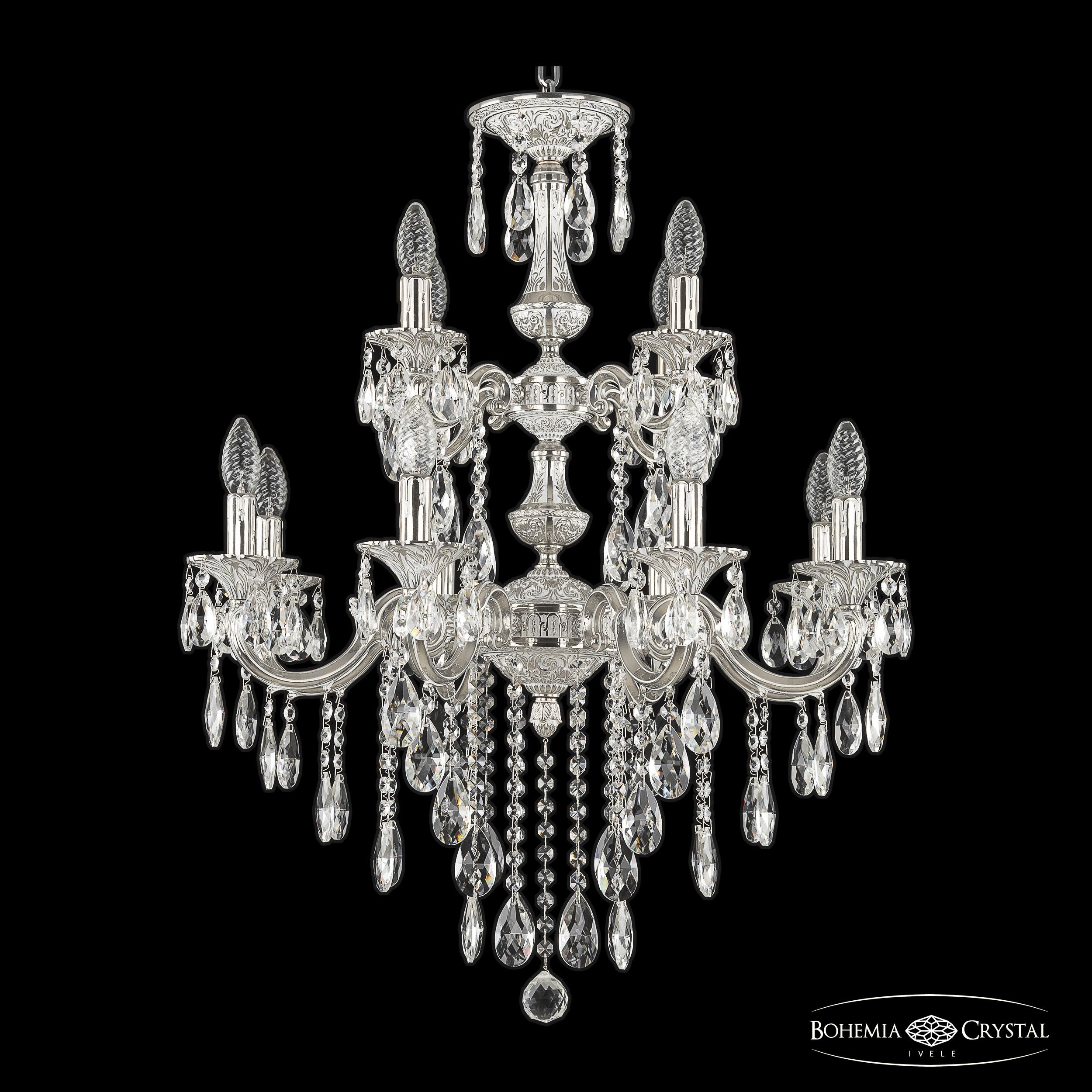 Подвесная хрустальная люстра 7201 Bohemia 72101/8+4/210/2d B NW