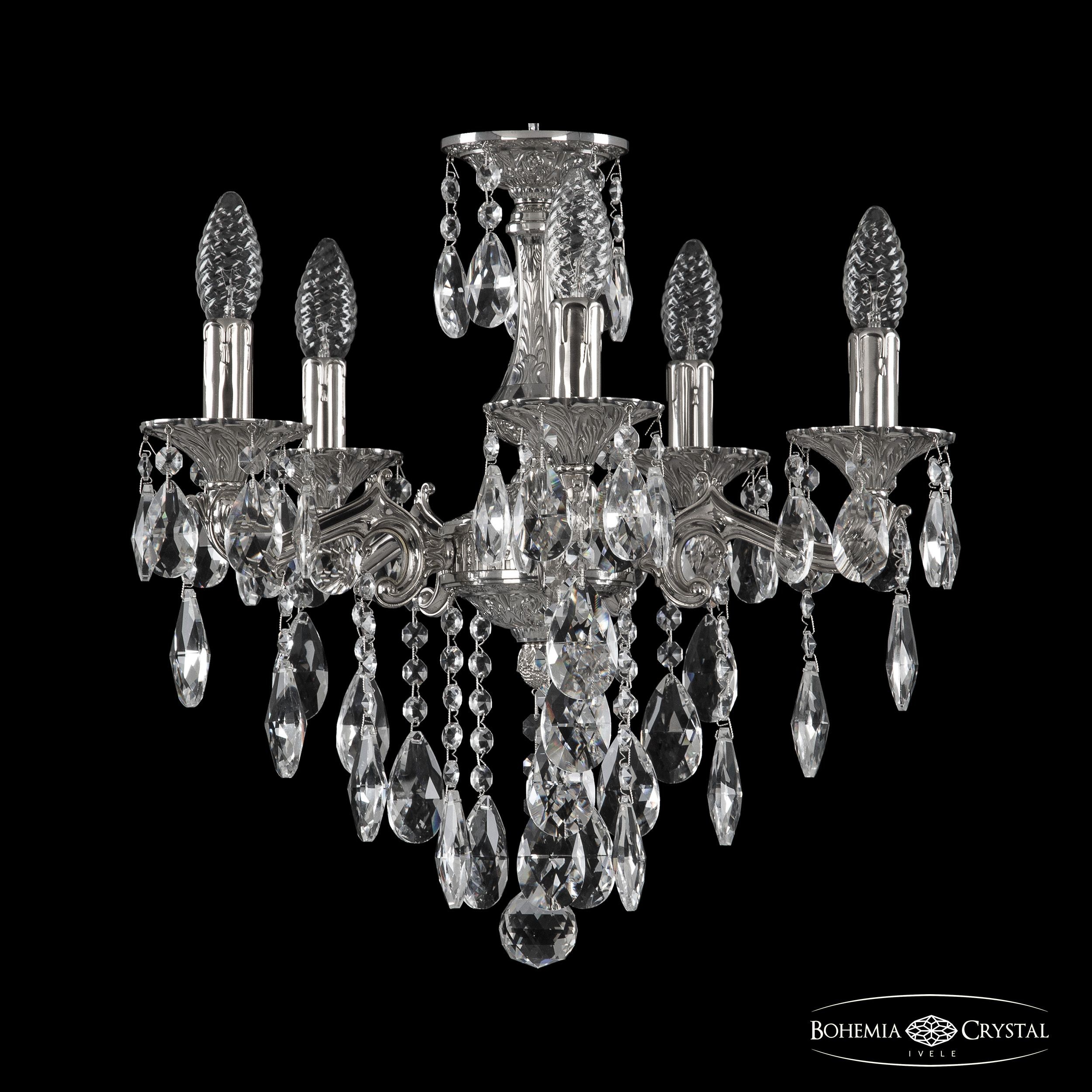 Подвесная хрустальная люстра 7202 Bohemia 72102/5/125 B Ni