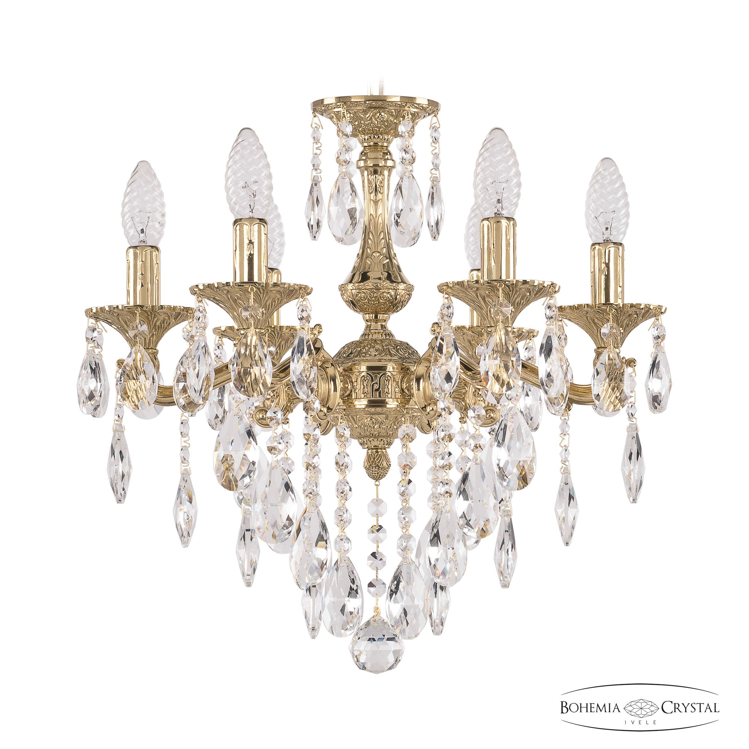 Подвесная хрустальная люстра 7202 Bohemia 72102/6/125 B G