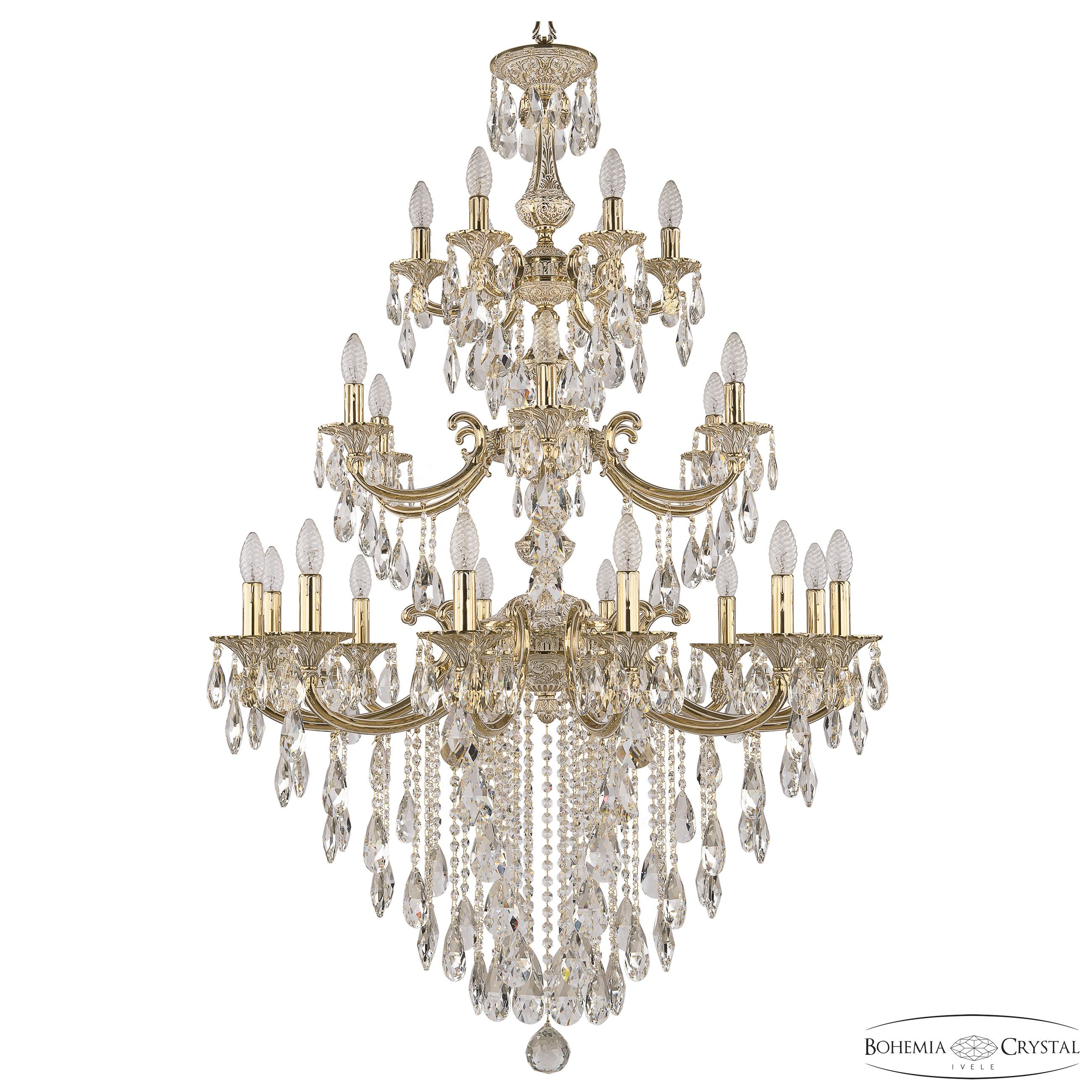 Подвесная хрустальная люстра 7208 Bohemia 72108/12+6+6/300/3d B GW