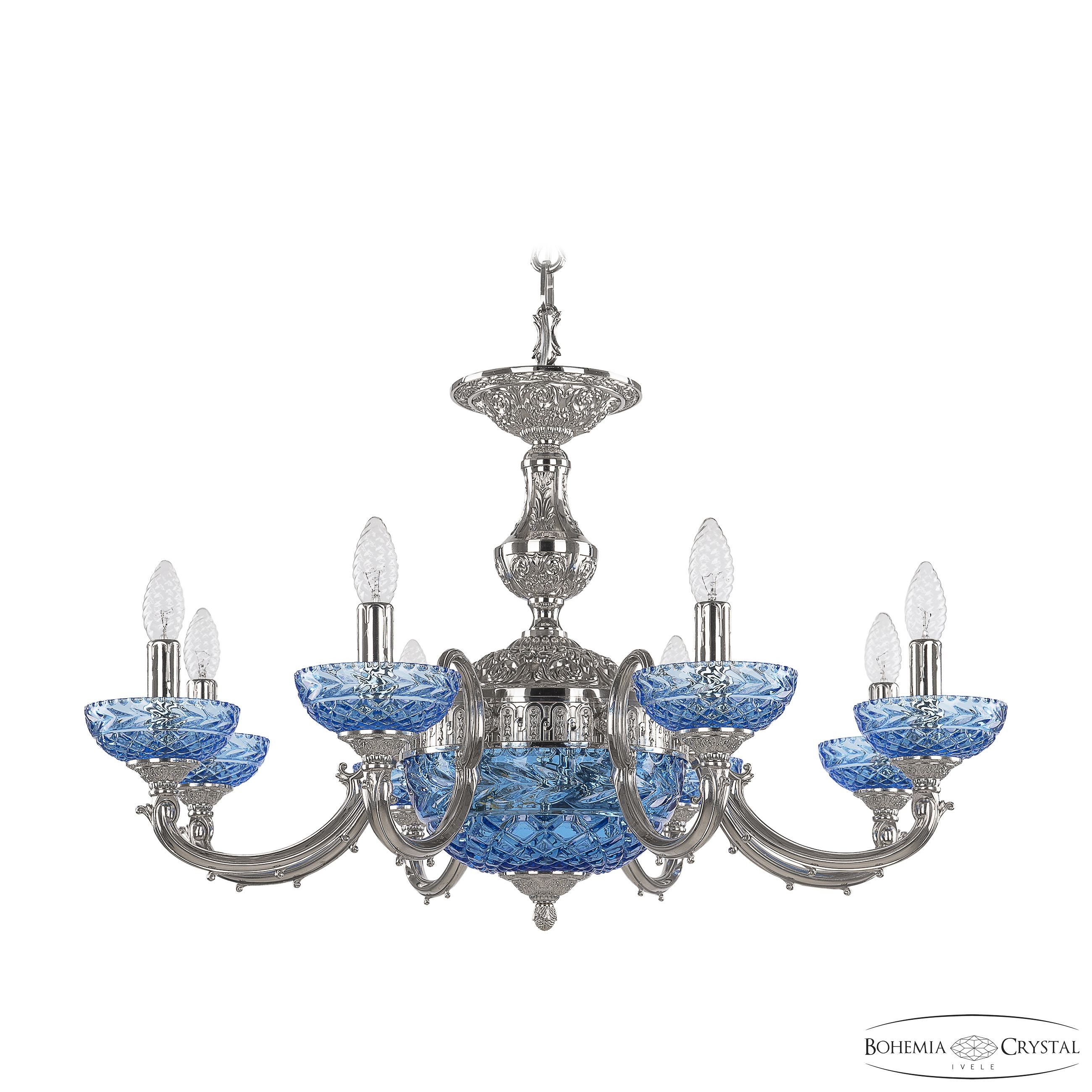 Подвесная люстра Bohemia 7209 72209P/8/210 Ni P Aquamarine/M-1F