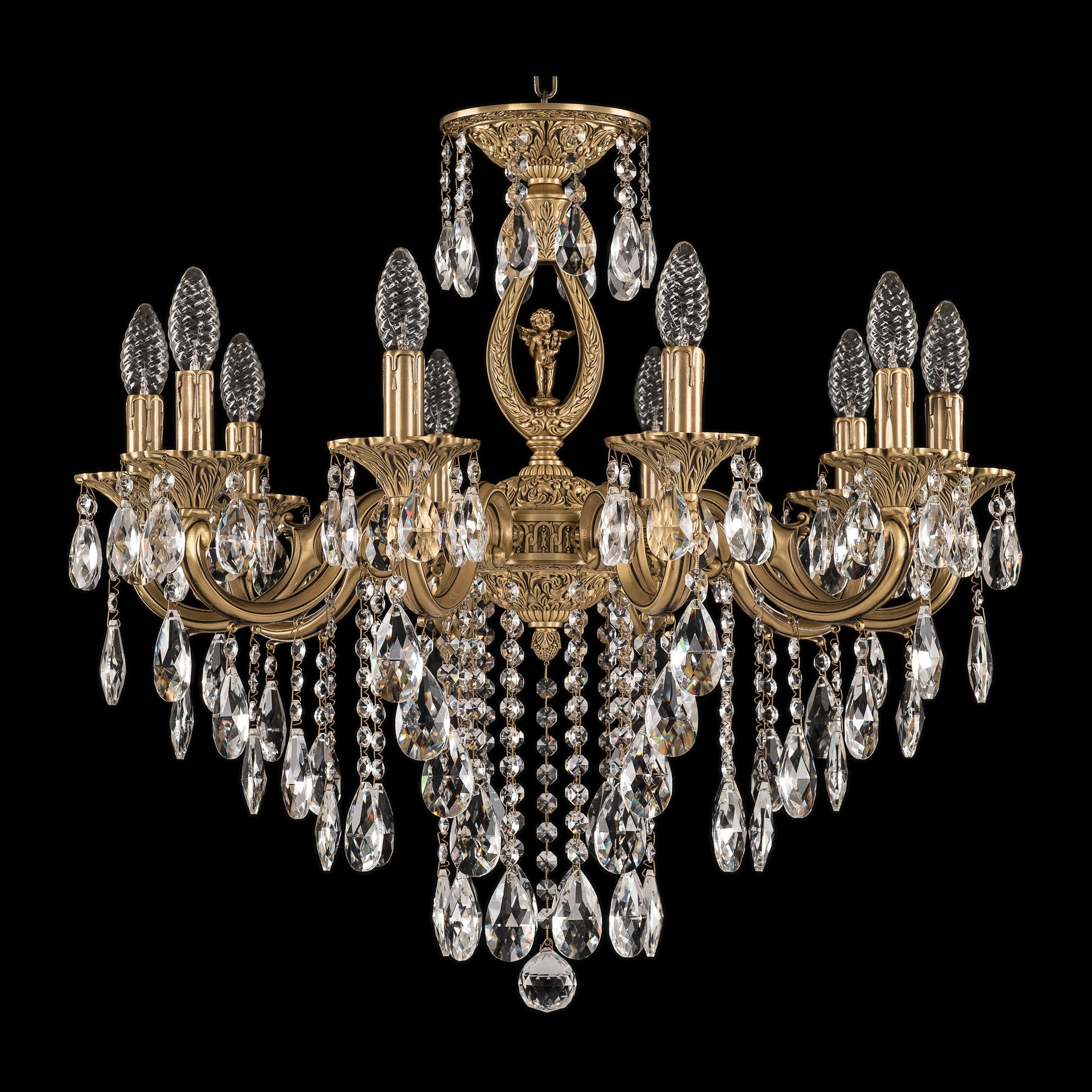 Подвесная хрустальная люстра 7201 Bohemia 72401/10/210 B FP FA10S