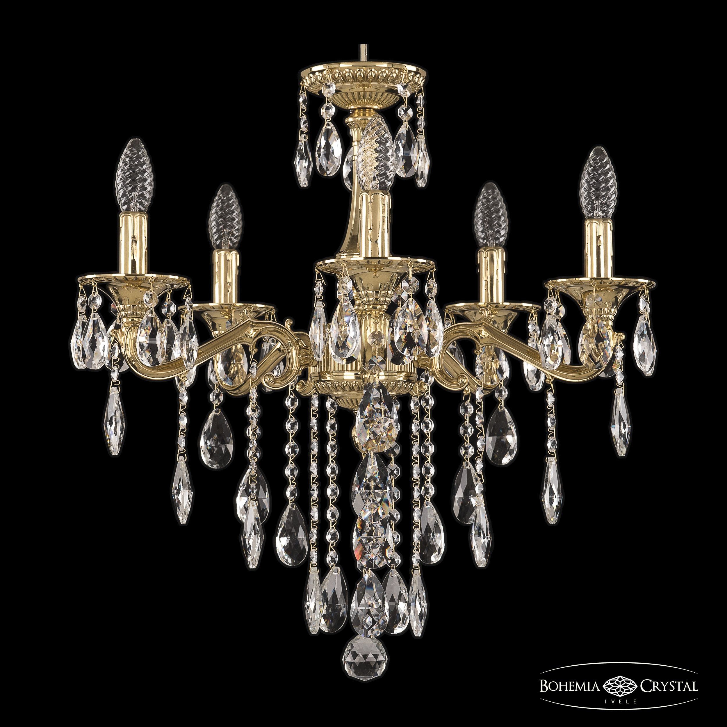 Подвесная хрустальная люстра 7302 Bohemia 73102/5/175 B G