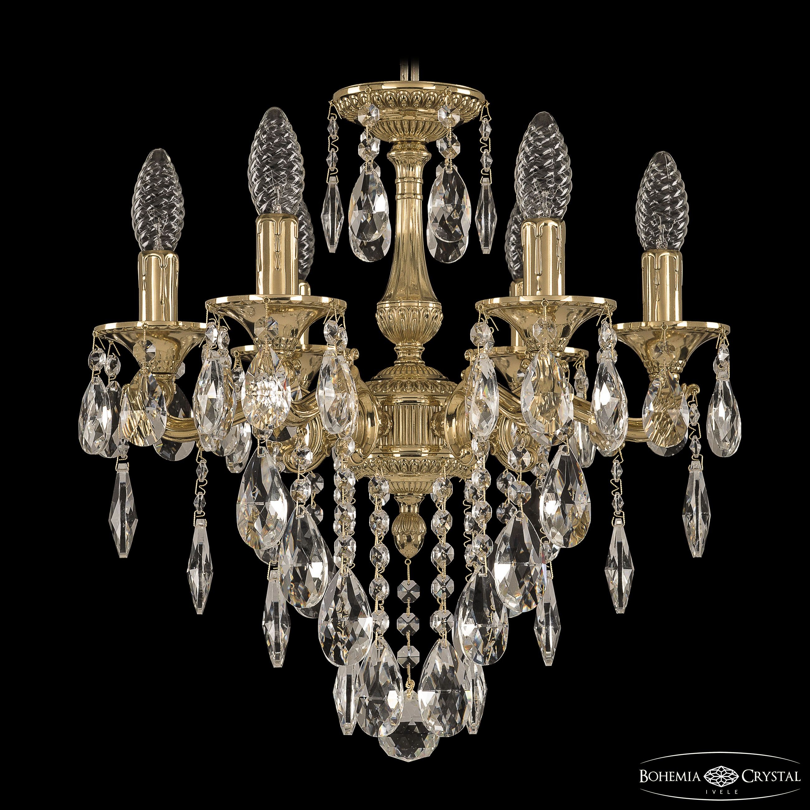 Подвесная хрустальная люстра 7302 Bohemia 73102/6/125 B G