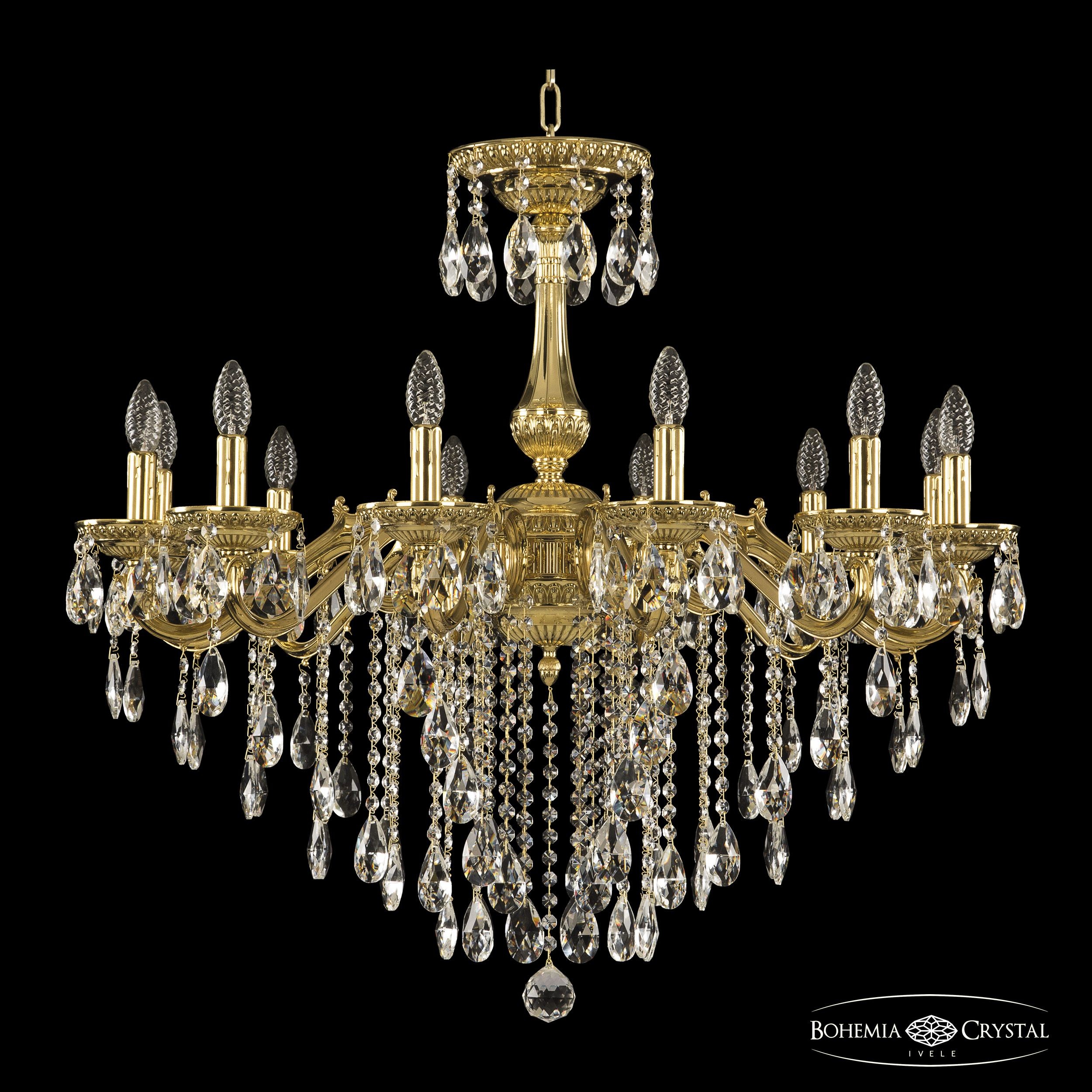 Подвесная хрустальная люстра 7502 Bohemia 75102/12/300 B G