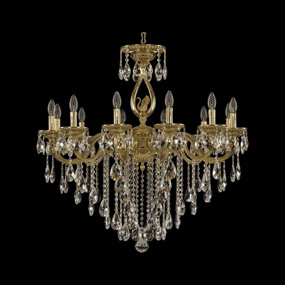 Подвесная хрустальная люстра 7501 Bohemia 75401/12/300 B G FS1S