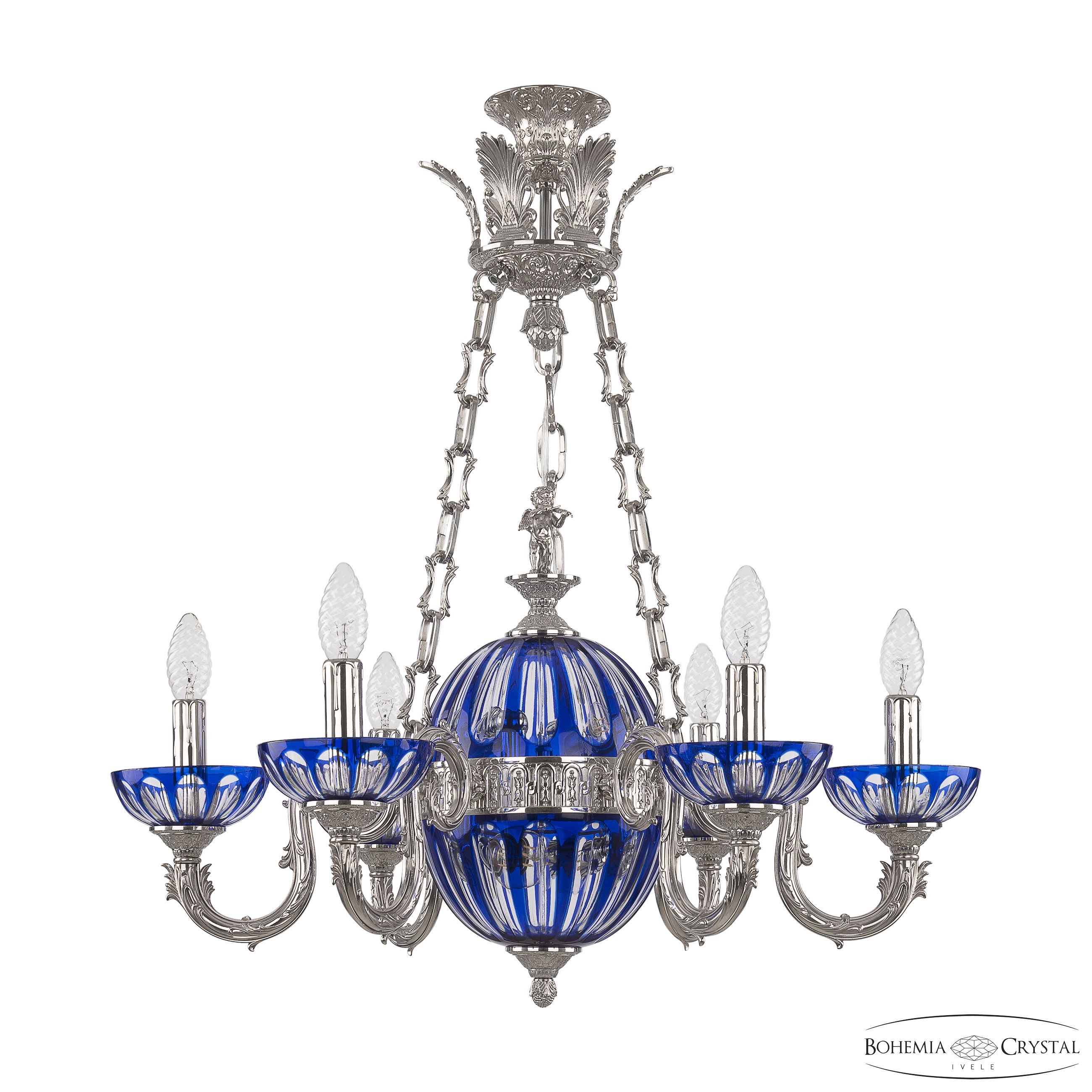 Подвесная люстра Bohemia Florence 71003P/6/175 Ni P Clear-Blue/H-1H Y8 FA4S