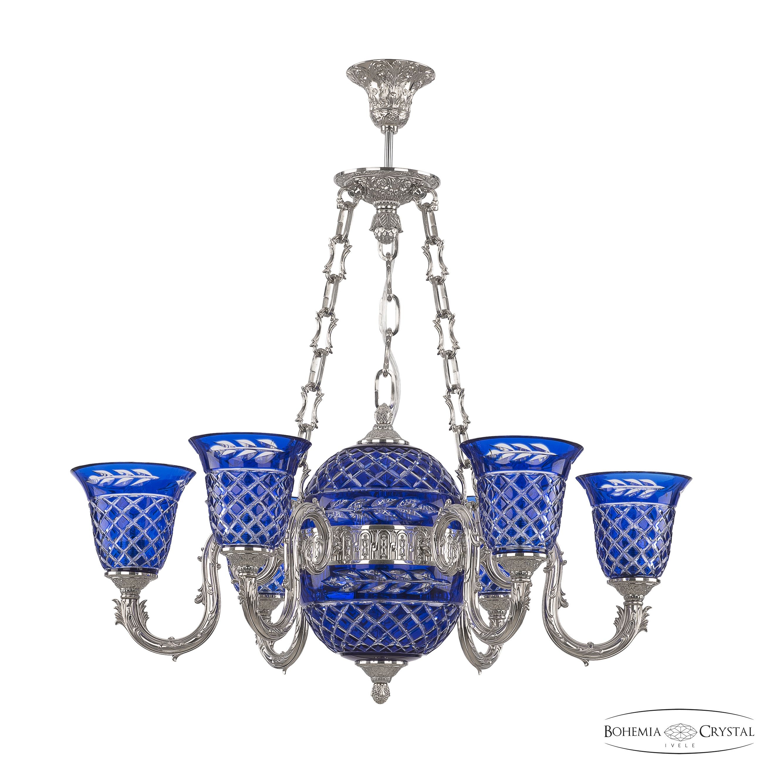 Подвесная люстра Bohemia Florence 71003P/6/175 Ni P2 U Clear-Blue/H-1J