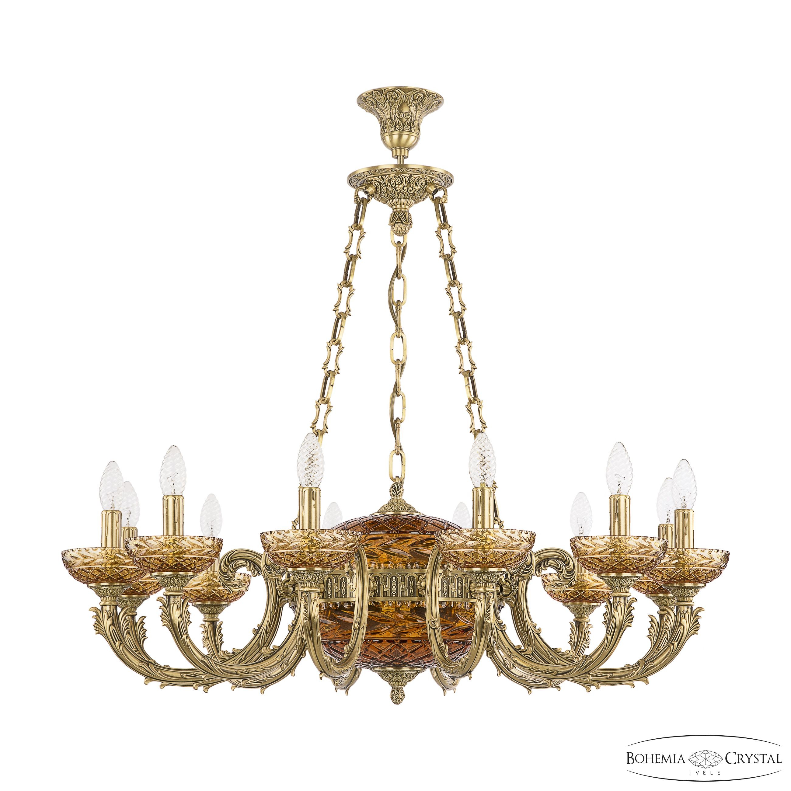 Подвесная люстра Bohemia Florence 71009P/12/250 FP P Amber/M-1F