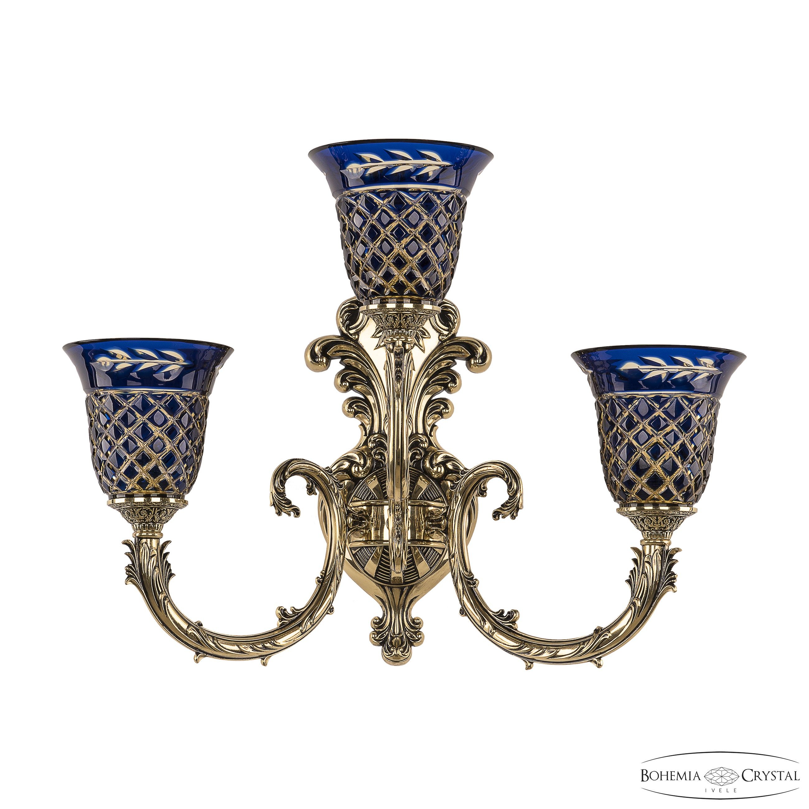 Настенное бра Bohemia Florence 7109B15/2+1/210 GB P2 U Amber-Blue/H-1J