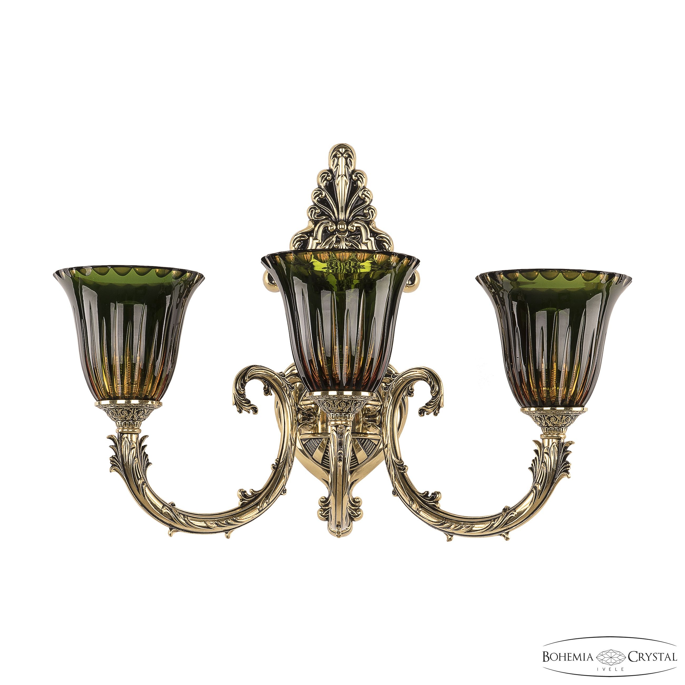 Настенное бра Bohemia Florence 7109B15/3/210 GB P2 U Amber-Green/H-1K