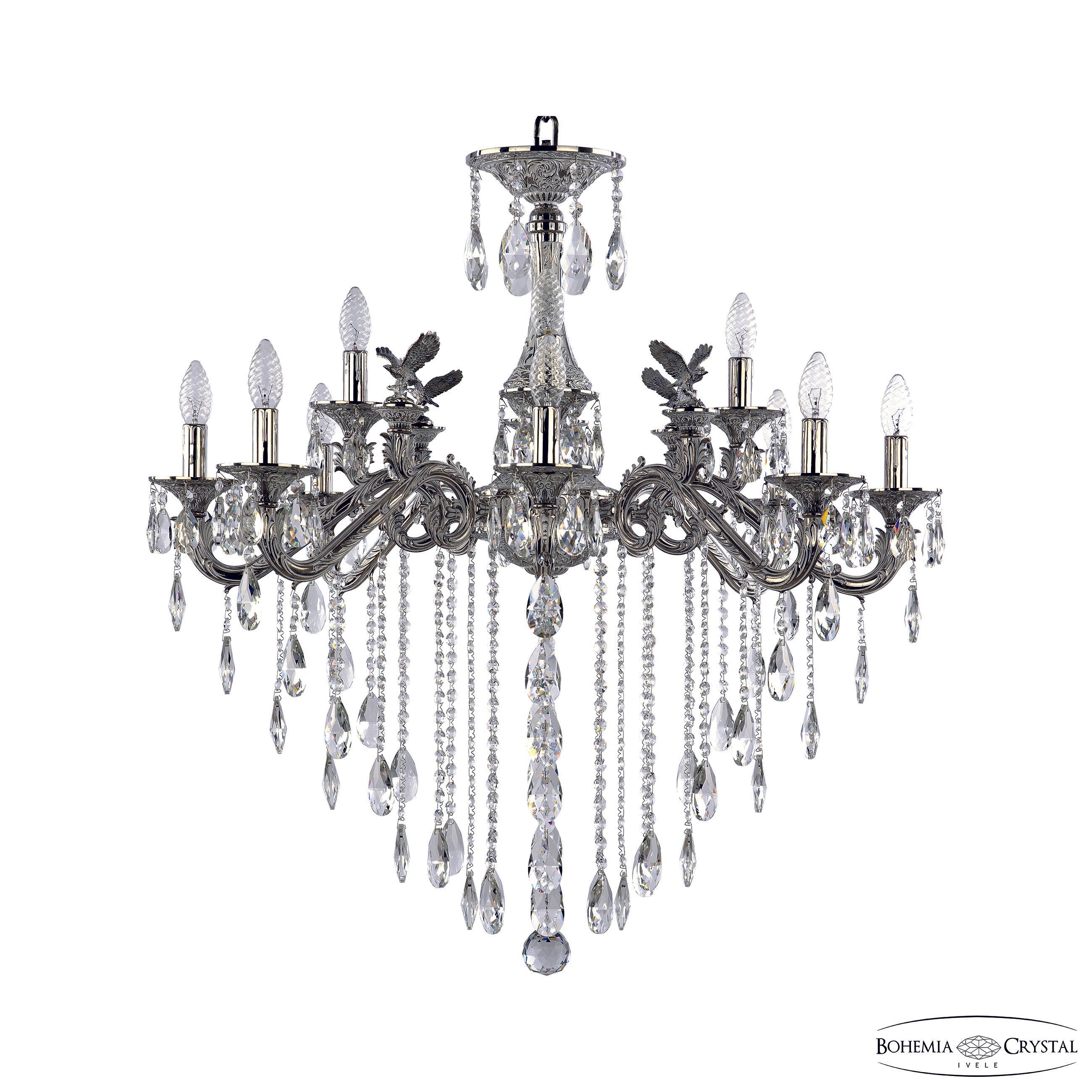 Подвесная хрустальная люстра Florence Bohemia 71119/12+4/285 B NW FE1S