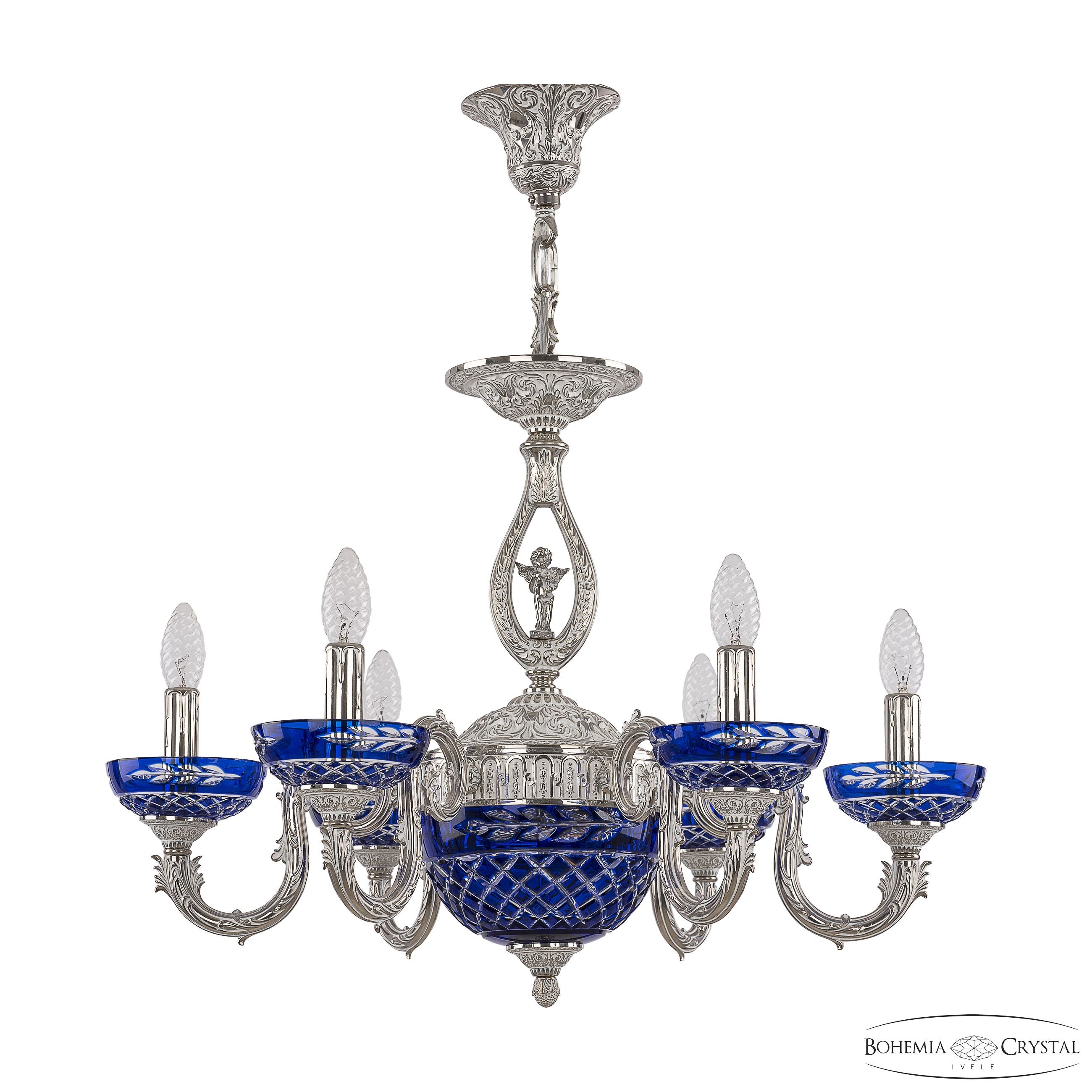 Подвесная люстра Bohemia Florence 71403P/6/175 NW P Clear-Blue/H-1J FA10S