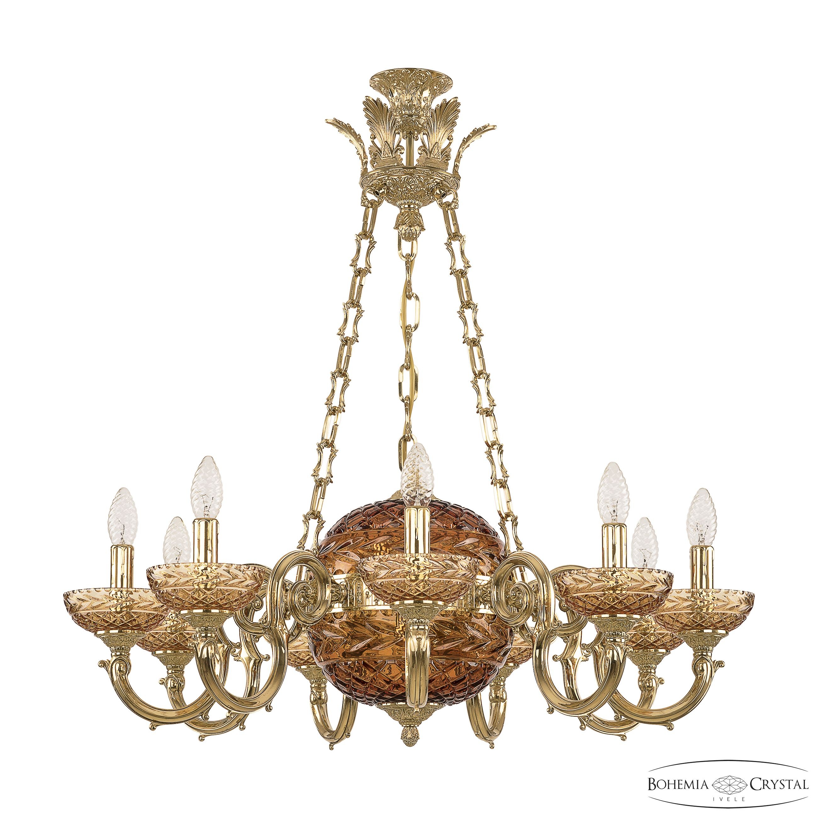 Подвесная люстра Bohemia Verona 72003P/9/210 G P Amber/M-1F Y8