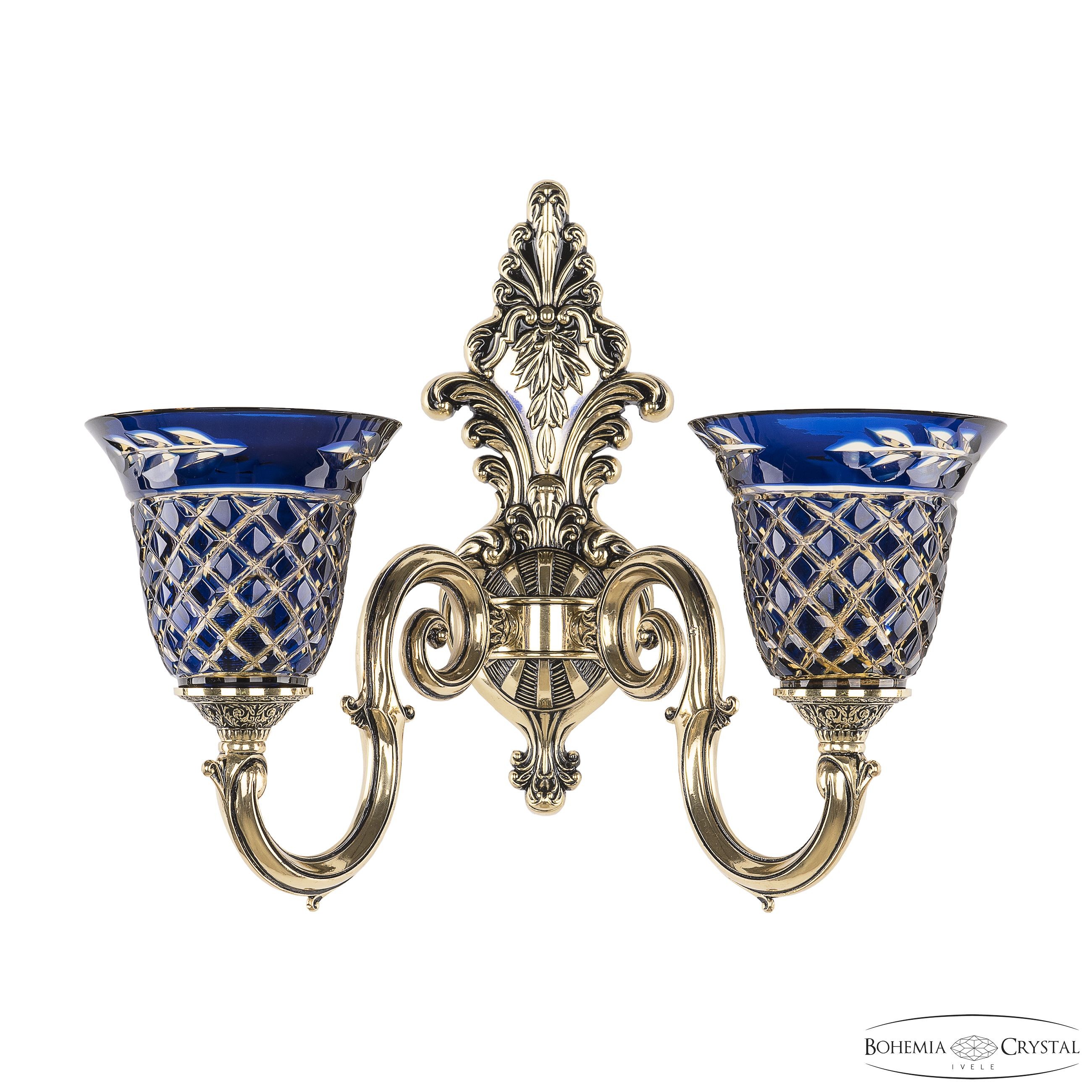 Настенное бра Bohemia Verona 7203B13/2/175 GB P2 U Amber-Blue/H-1J