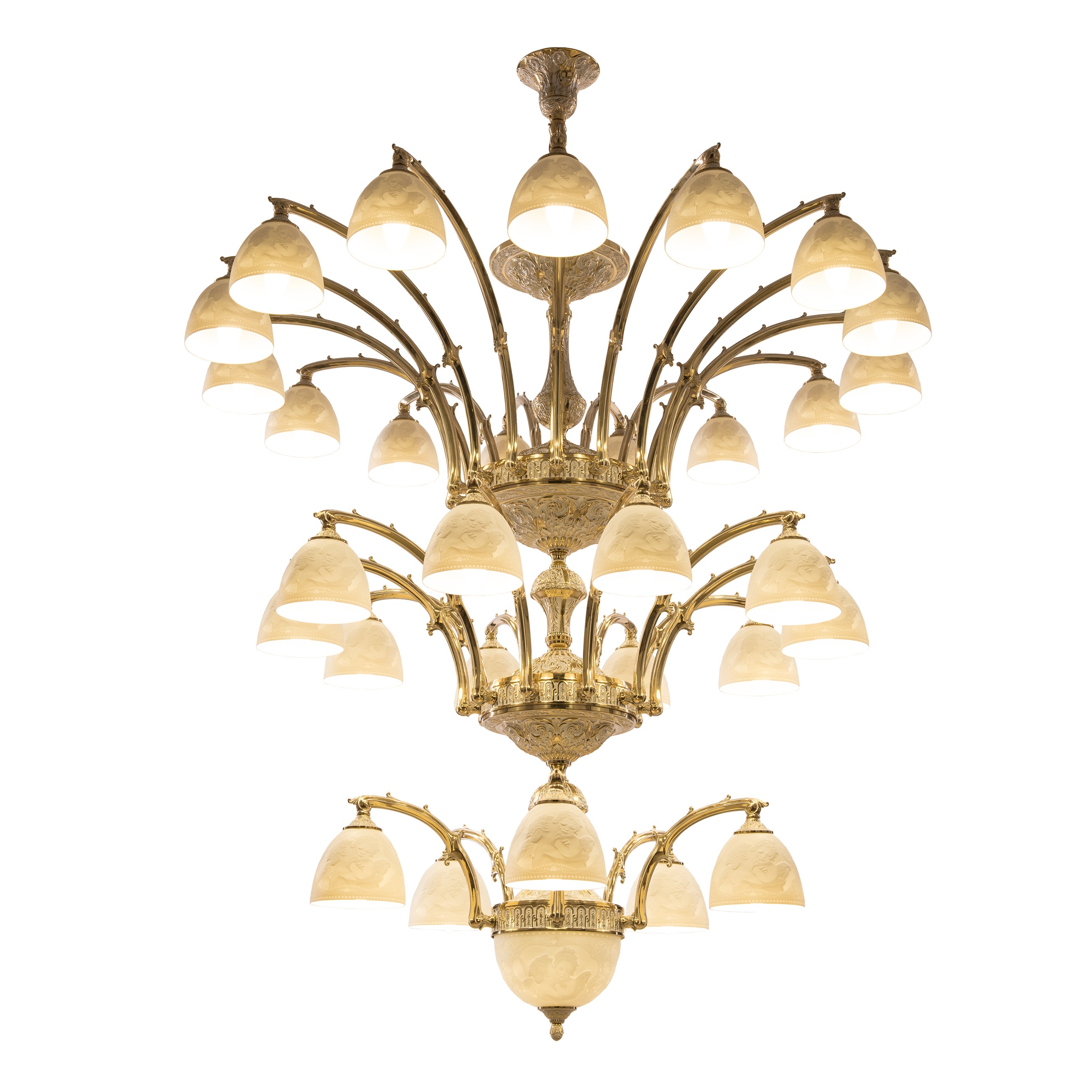 Подвесная люстра Bohemia Verona 72111P/5+10+15/420/3d GW P1 D Angel