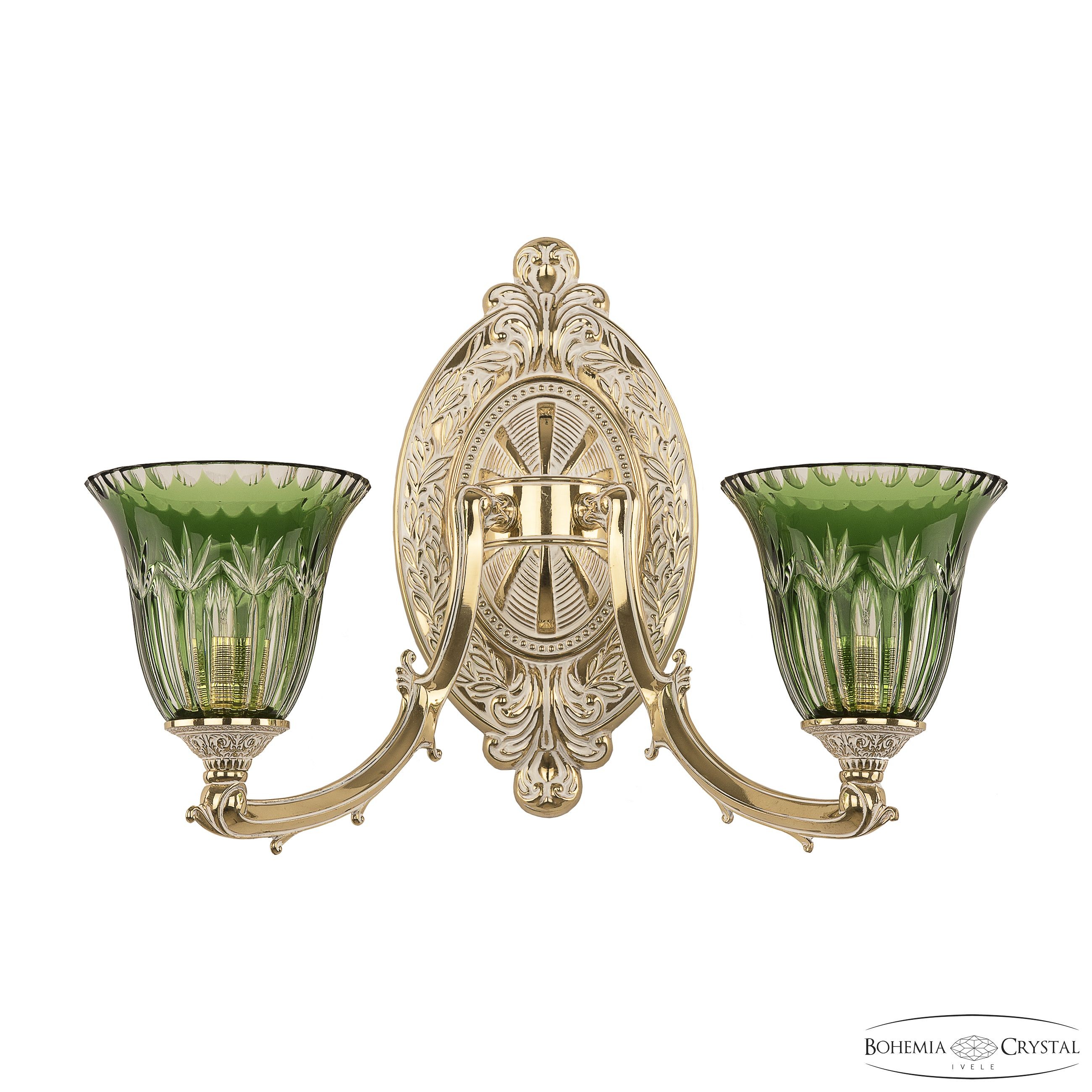 Настенное бра Bohemia Verona 7211B12/2/210 GW P2 U Clear-Green/H-1I