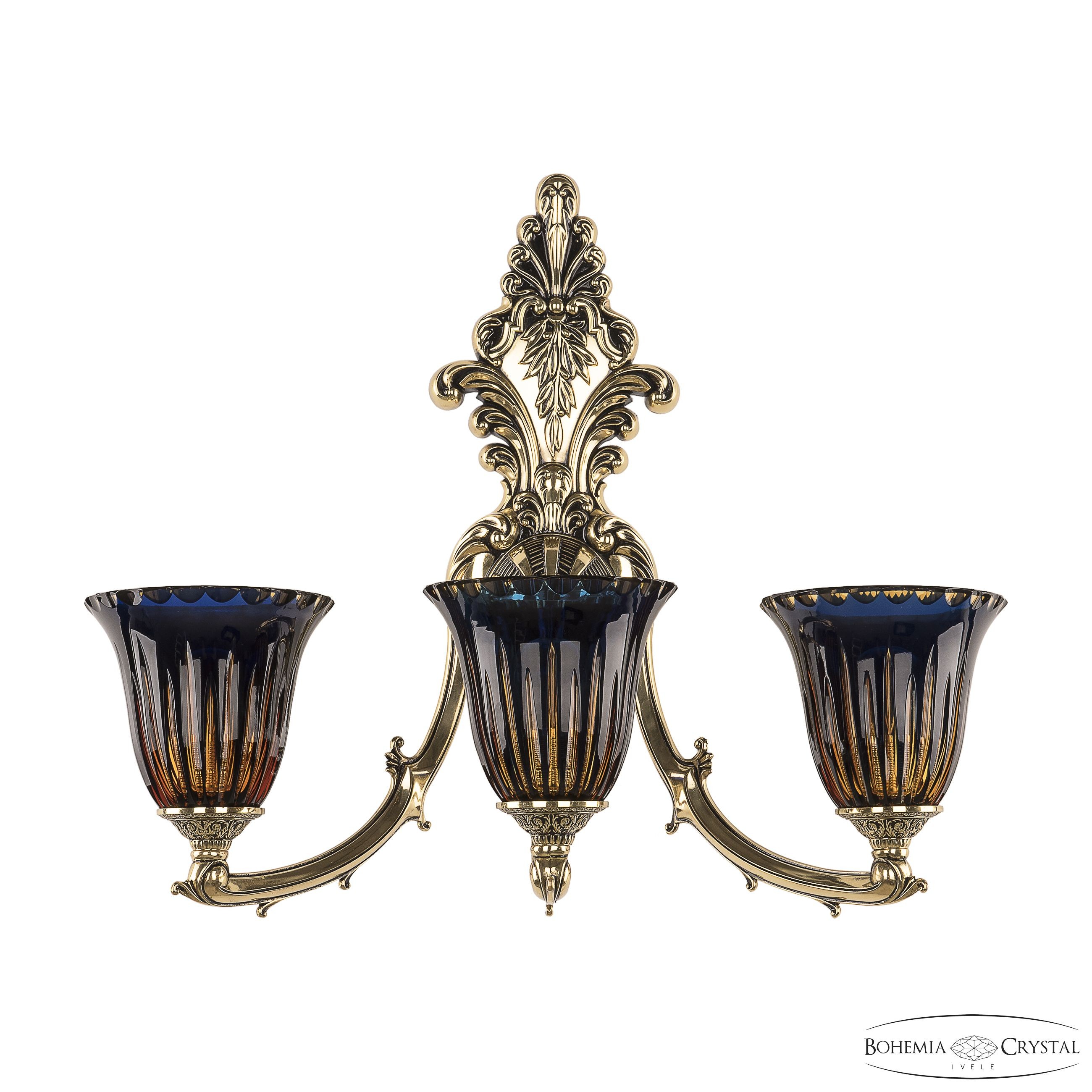 Настенное бра Bohemia Verona 7211B15/3/210 GB P2 U Amber-Blue/H-1K