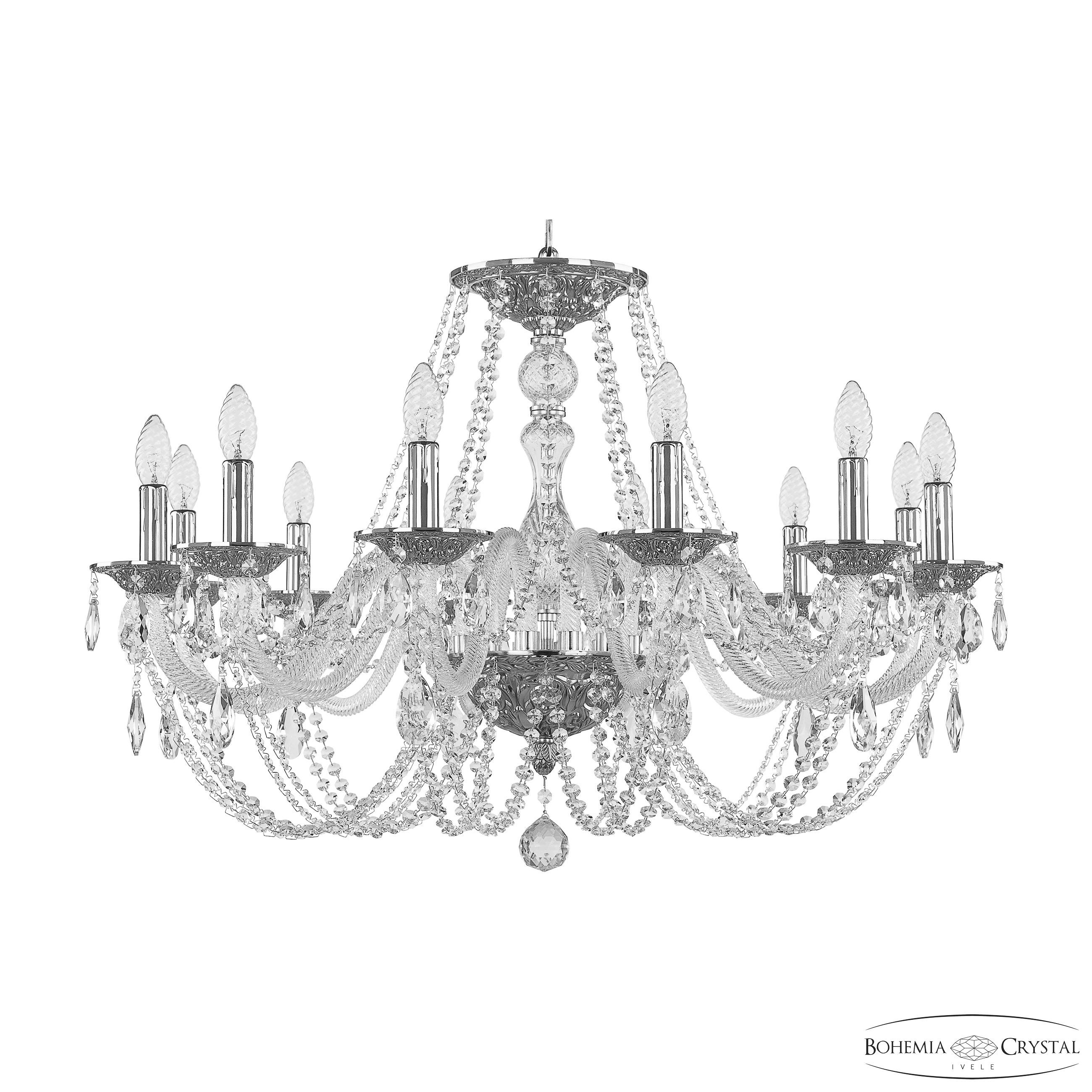 Подвесная хрустальная люстра 1601 Bohemia 1601/12/300 Ni