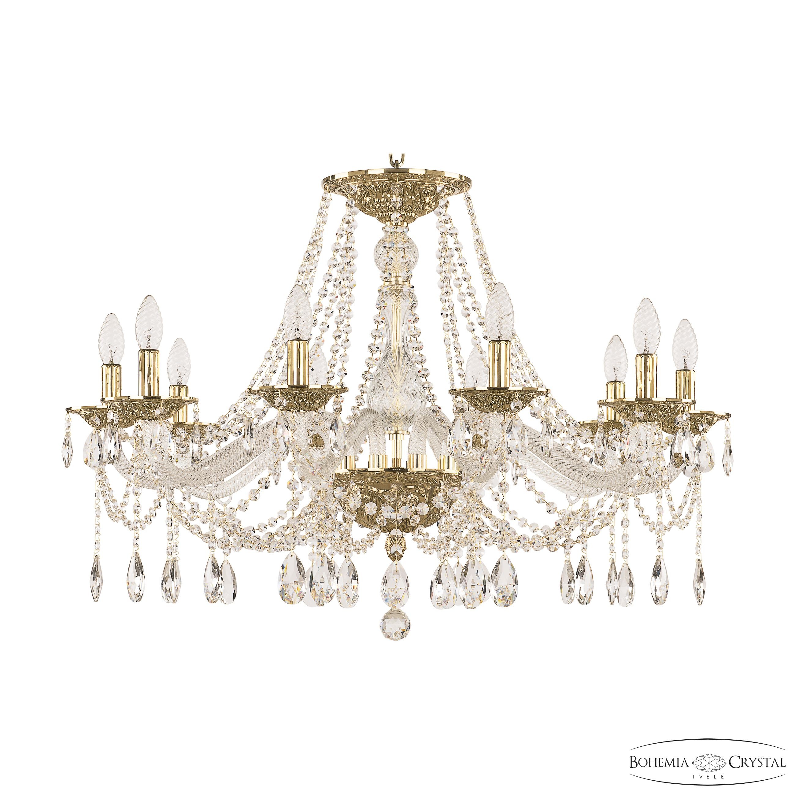 Подвесная хрустальная люстра 1607 Bohemia 1607/10/300 G