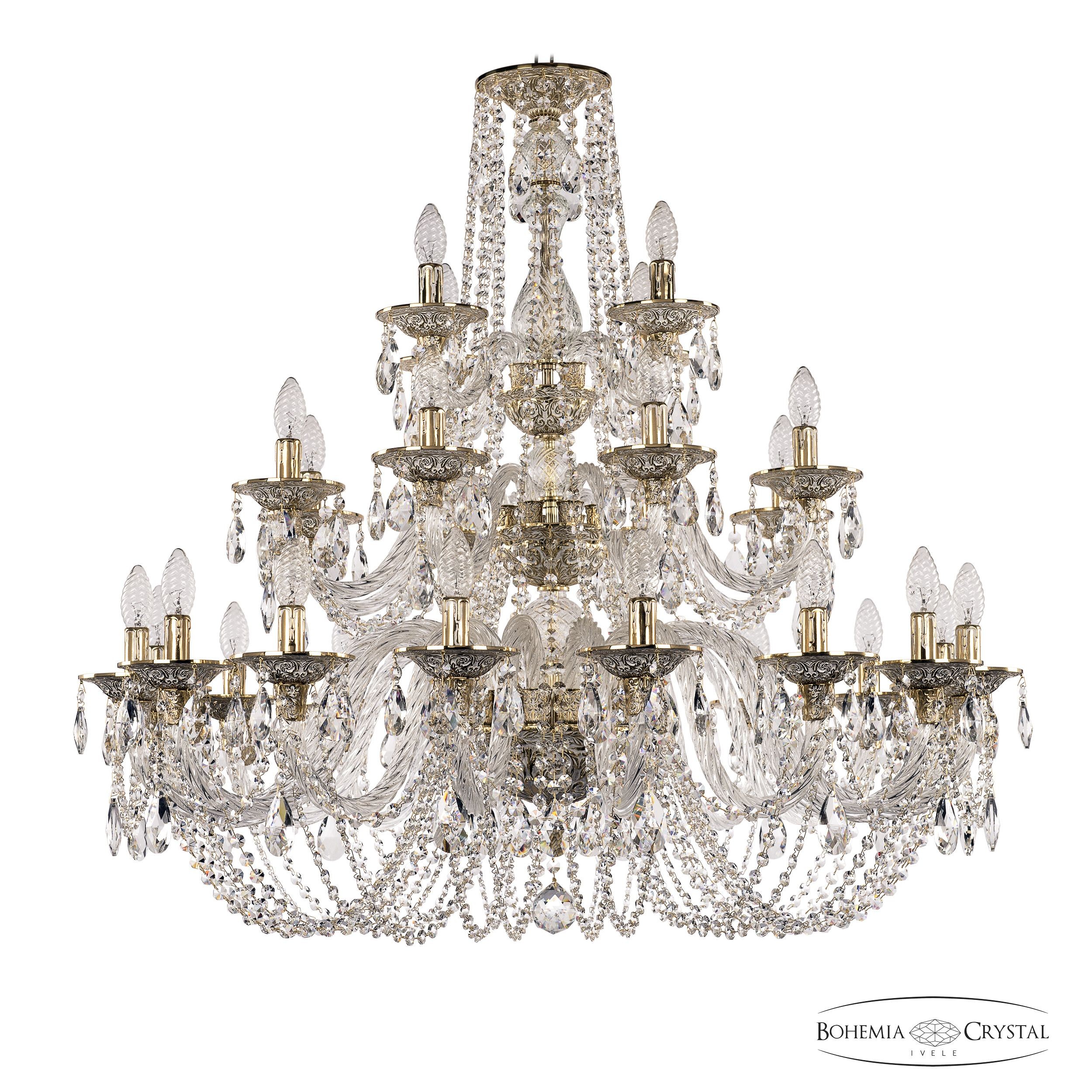 Подвесная хрустальная люстра 1602 Bohemia 16102/16+8+4/360/3d GW