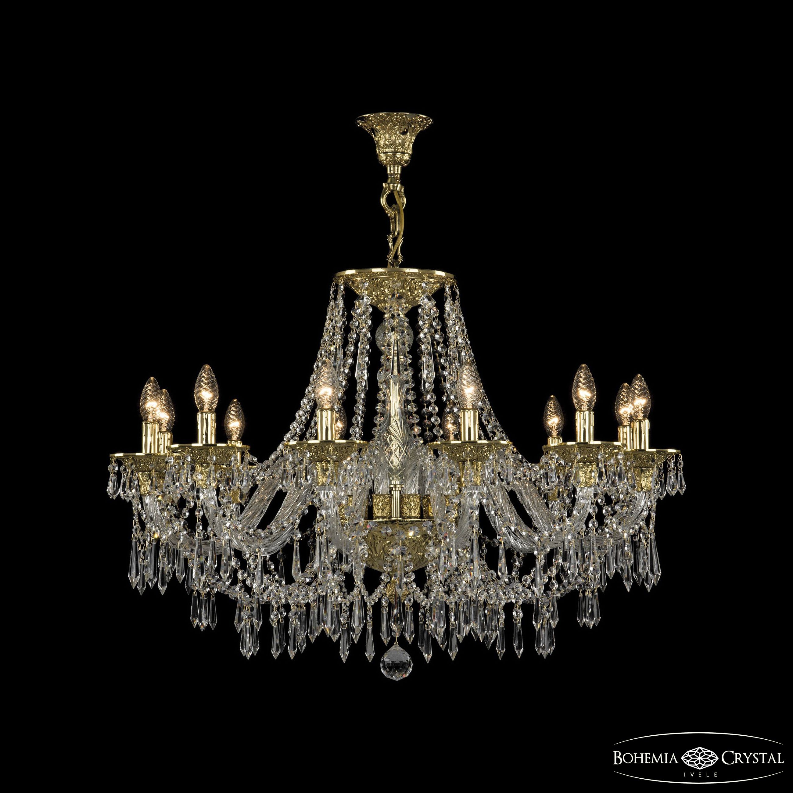 Подвесная хрустальная люстра 1603 Bohemia 16103/12/300 G
