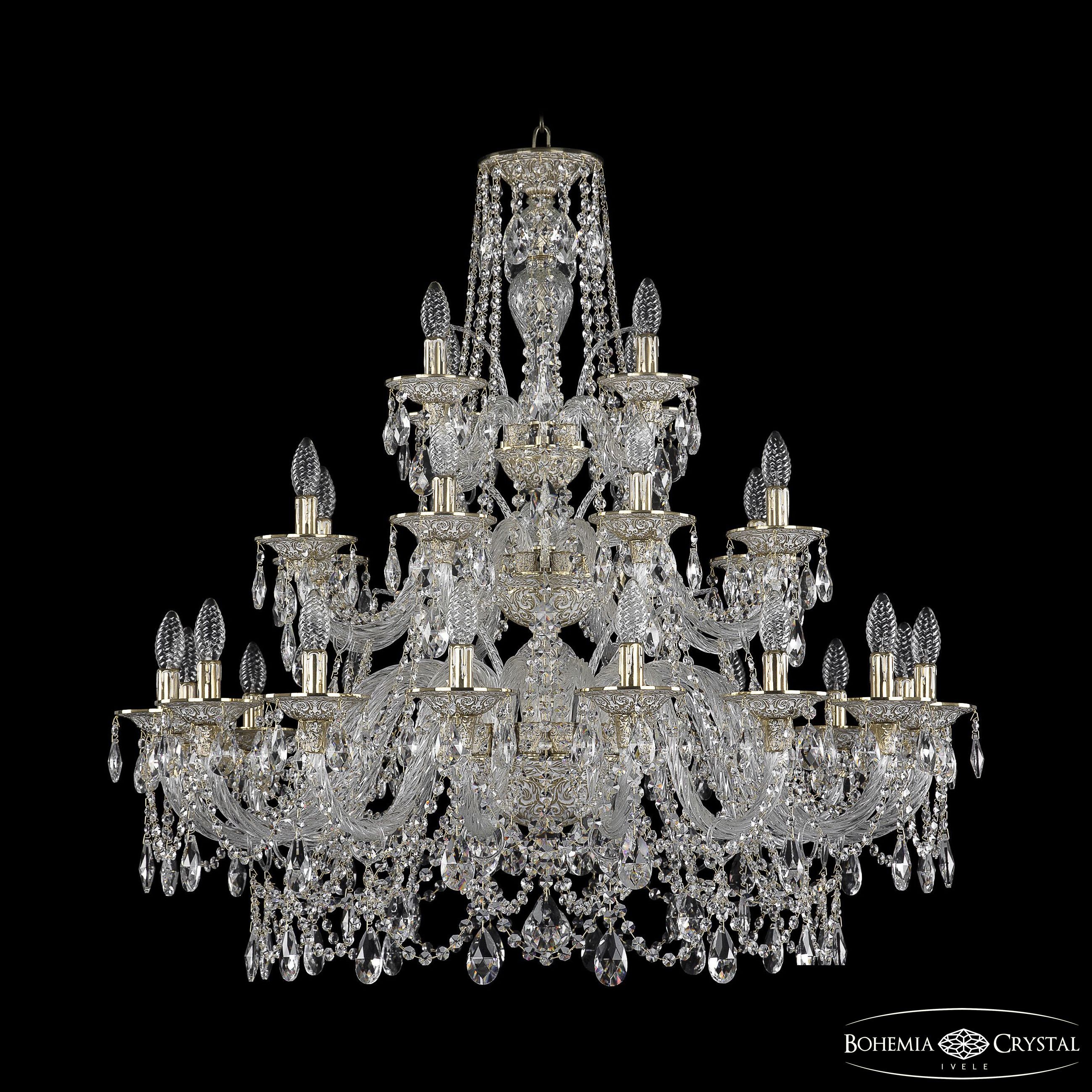 Подвесная хрустальная люстра 1611 Bohemia 16111/16+8+4/360/3d GW