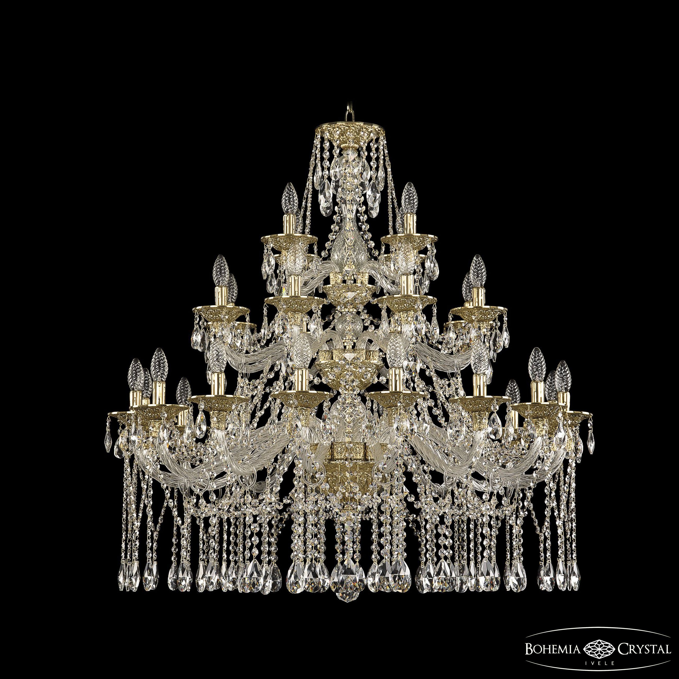 Подвесная хрустальная люстра 1613 Bohemia 16113/16+8+4/360/3d G