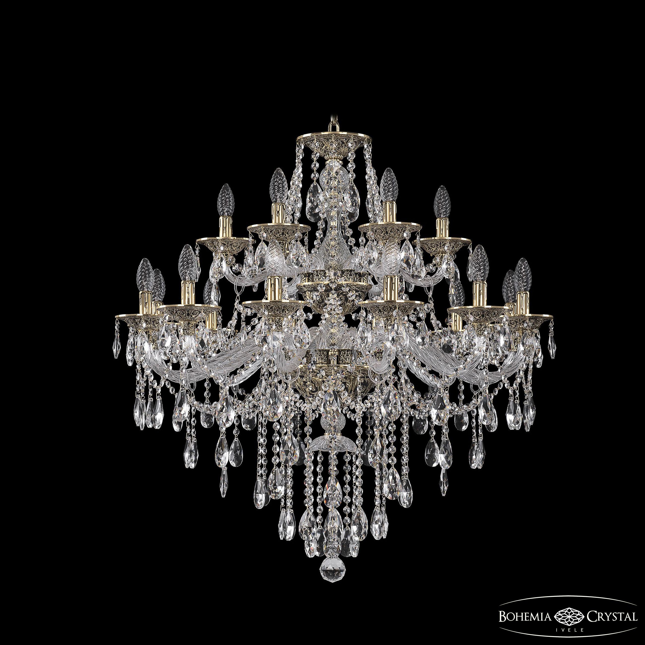 Подвесная хрустальная люстра 1615 Bohemia 16115/12+6/300/2d GB