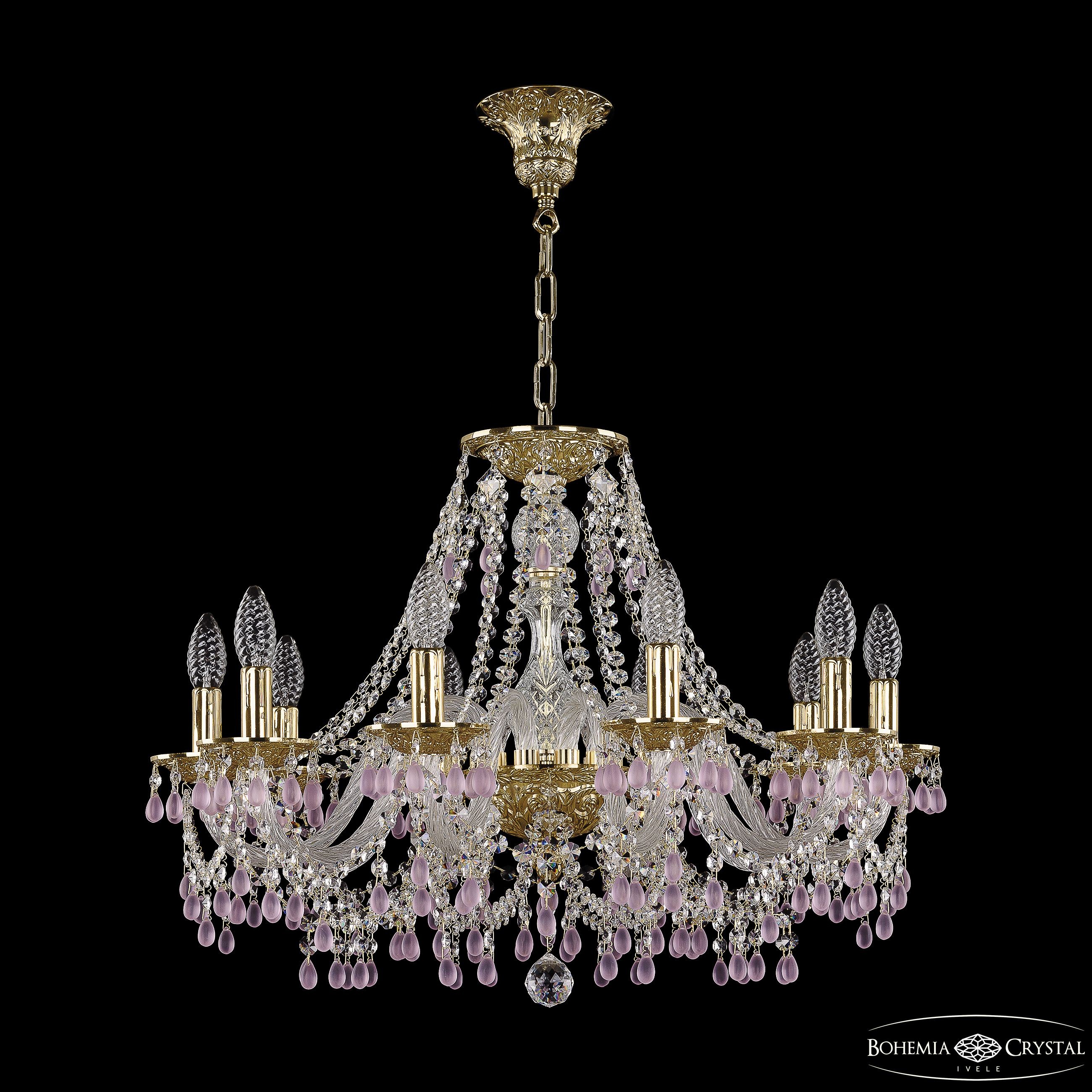 Подвесная хрустальная люстра 1610 Bohemia 16210/10/240 G V7010